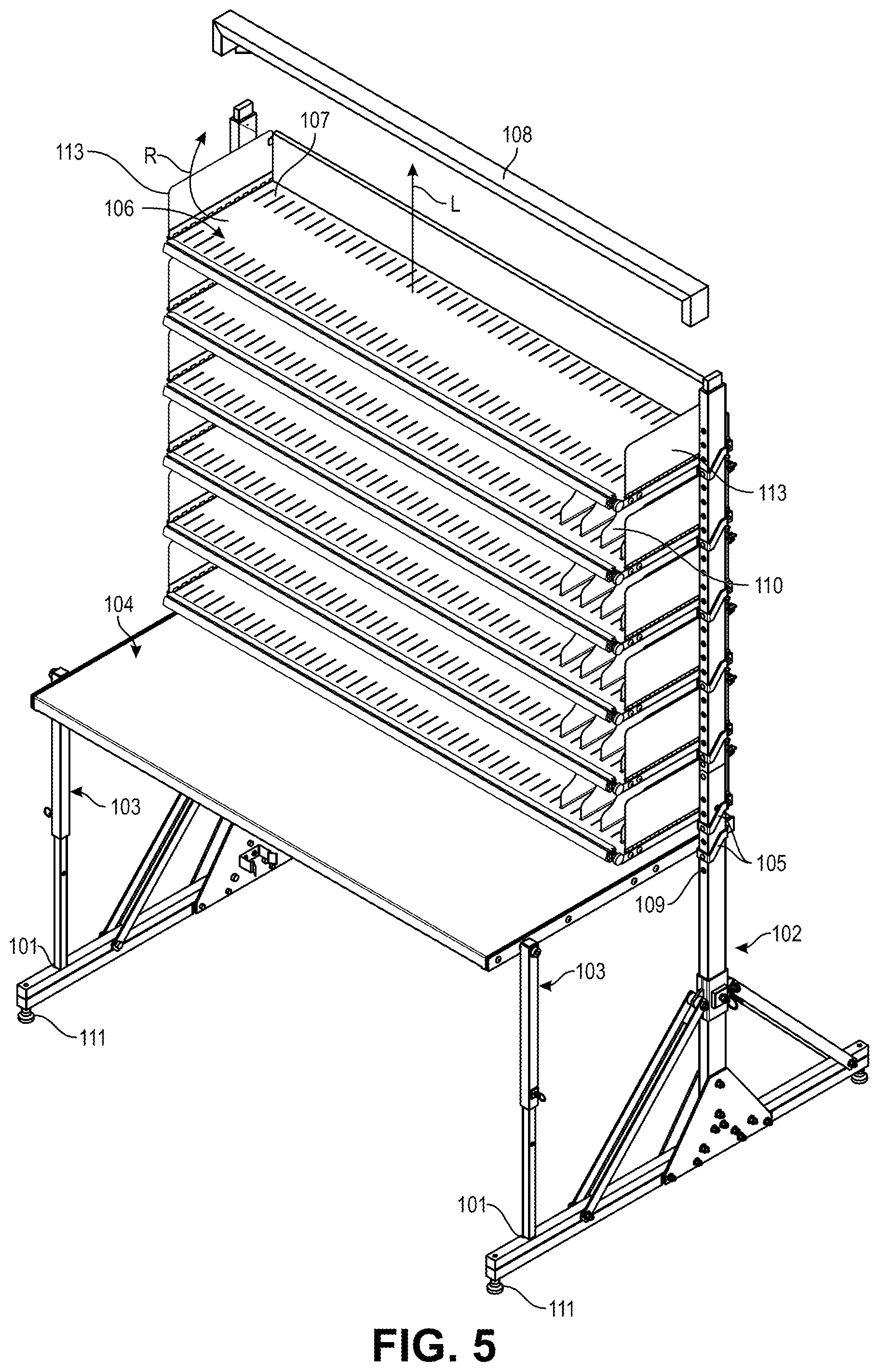 Patent US12137801 Figure 7 – Portable and foldable workstation apparatus