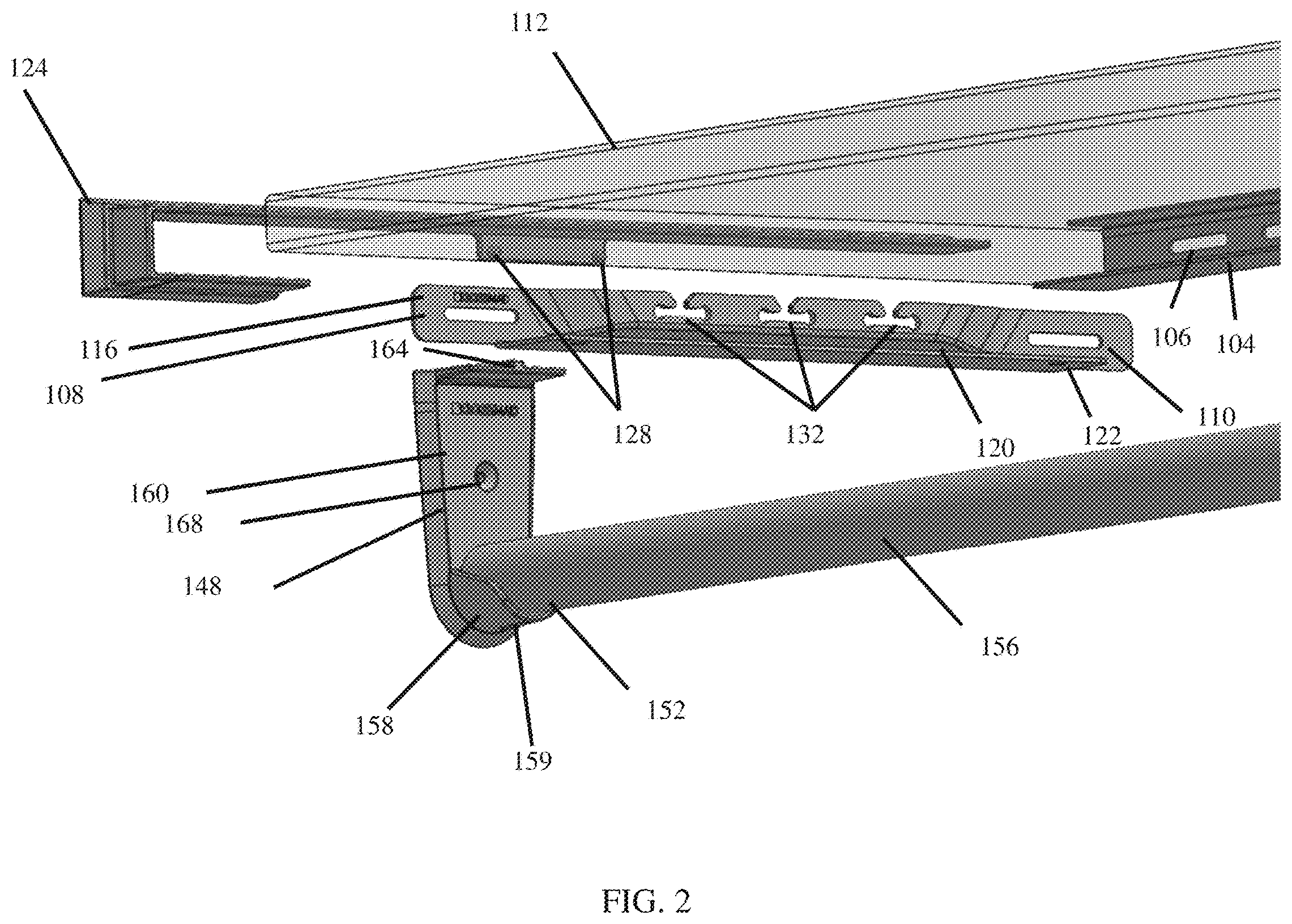 Patent US12137802 Figure 2 – Storage systems including back channels and walls mountable along the back channels
