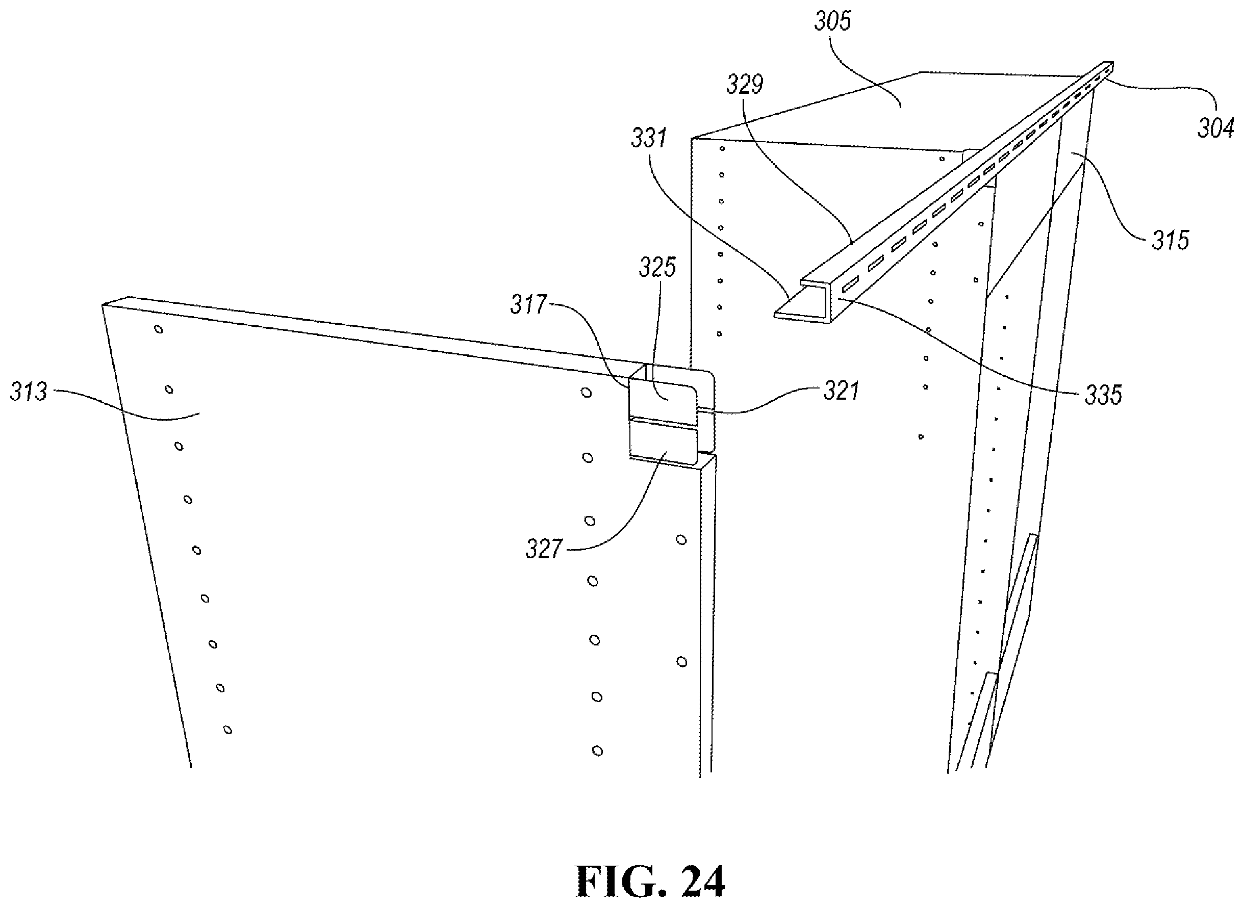 Patent US12137802 Figure 17 – Storage systems including back channels and walls mountable along the back channels
