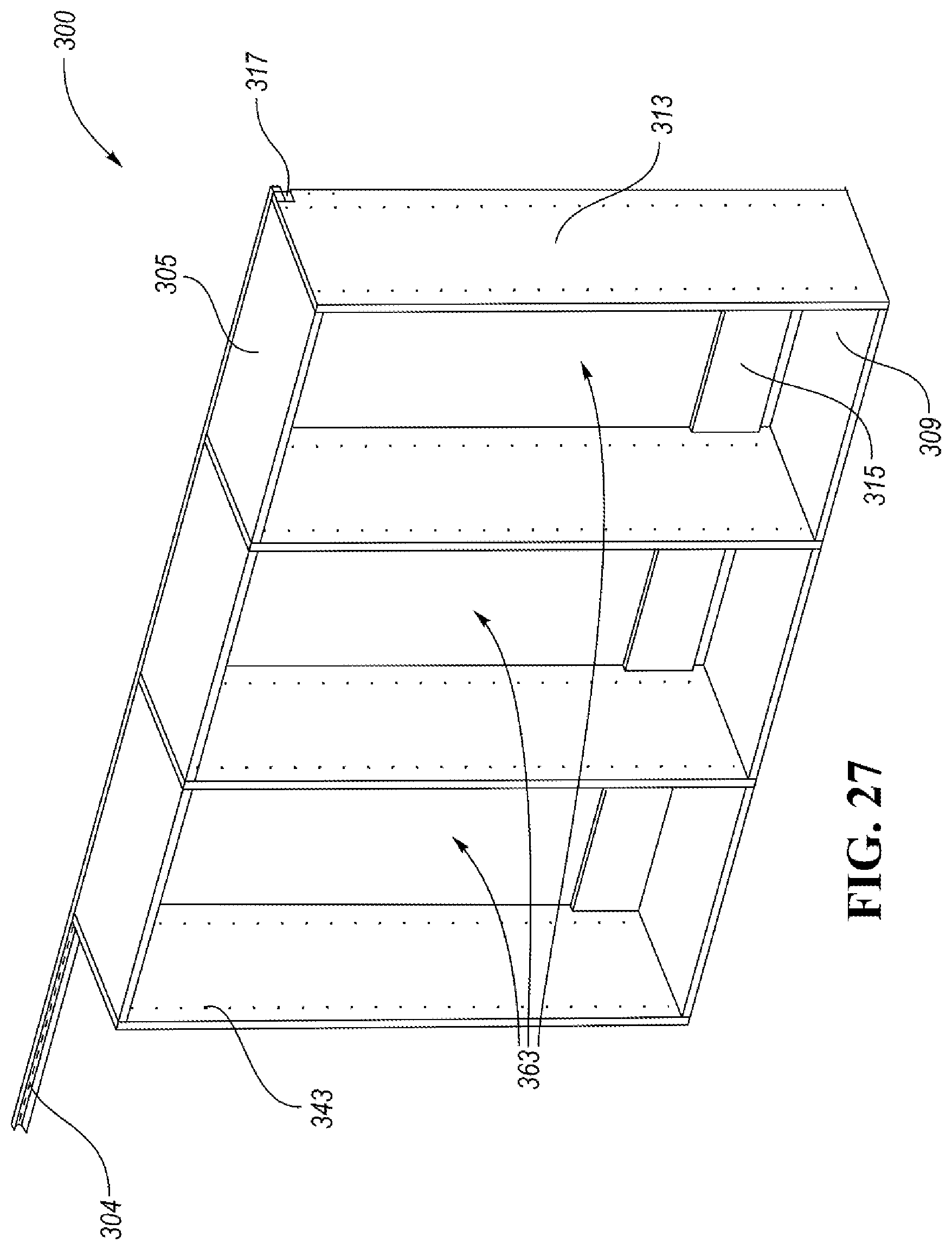 Patent US12137802 Figure 20 – Storage systems including back channels and walls mountable along the back channels