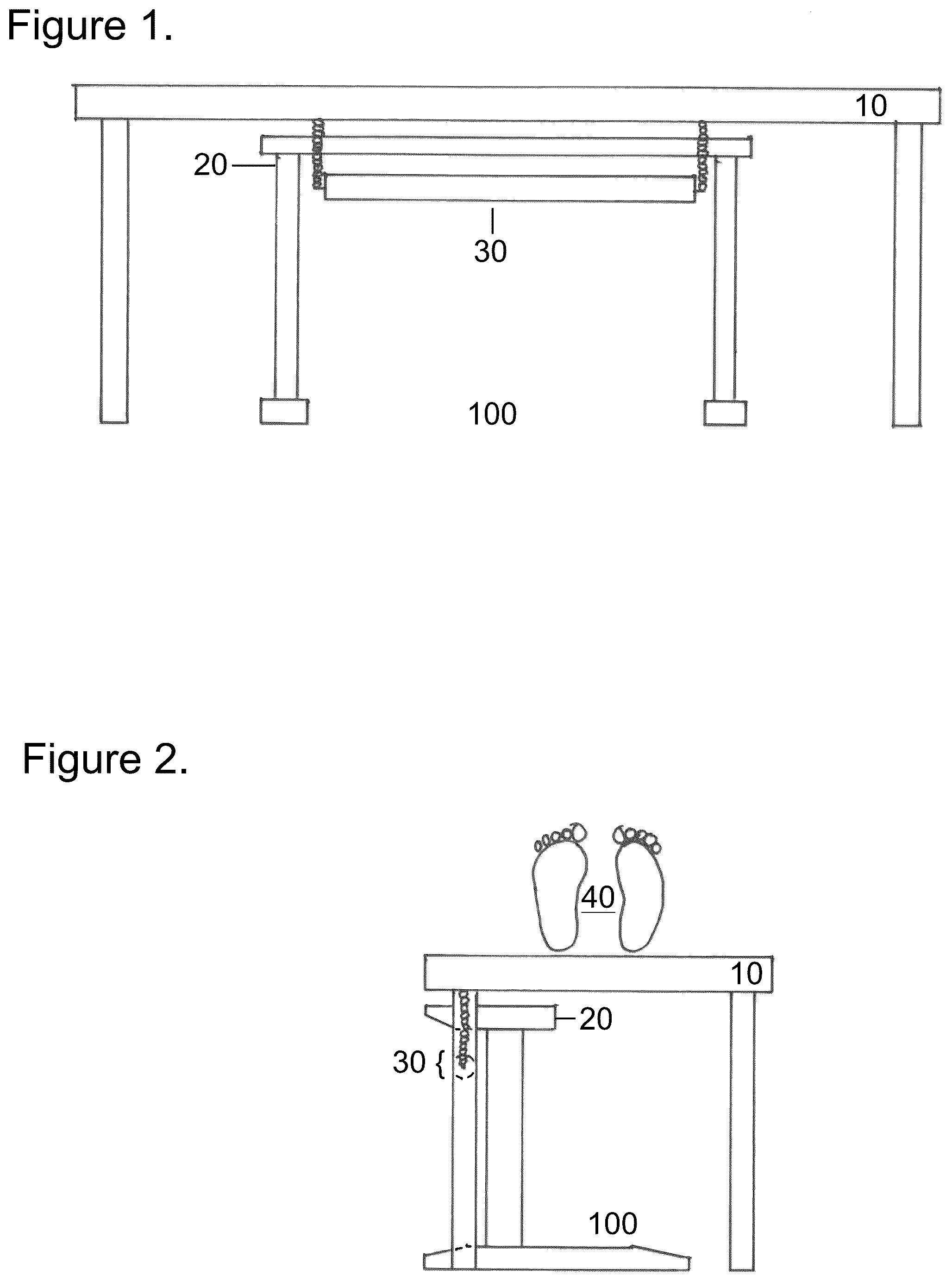 Patent US12137803 Figure 1 – Force transfer apparatus for massage and therapeutic bodywork table