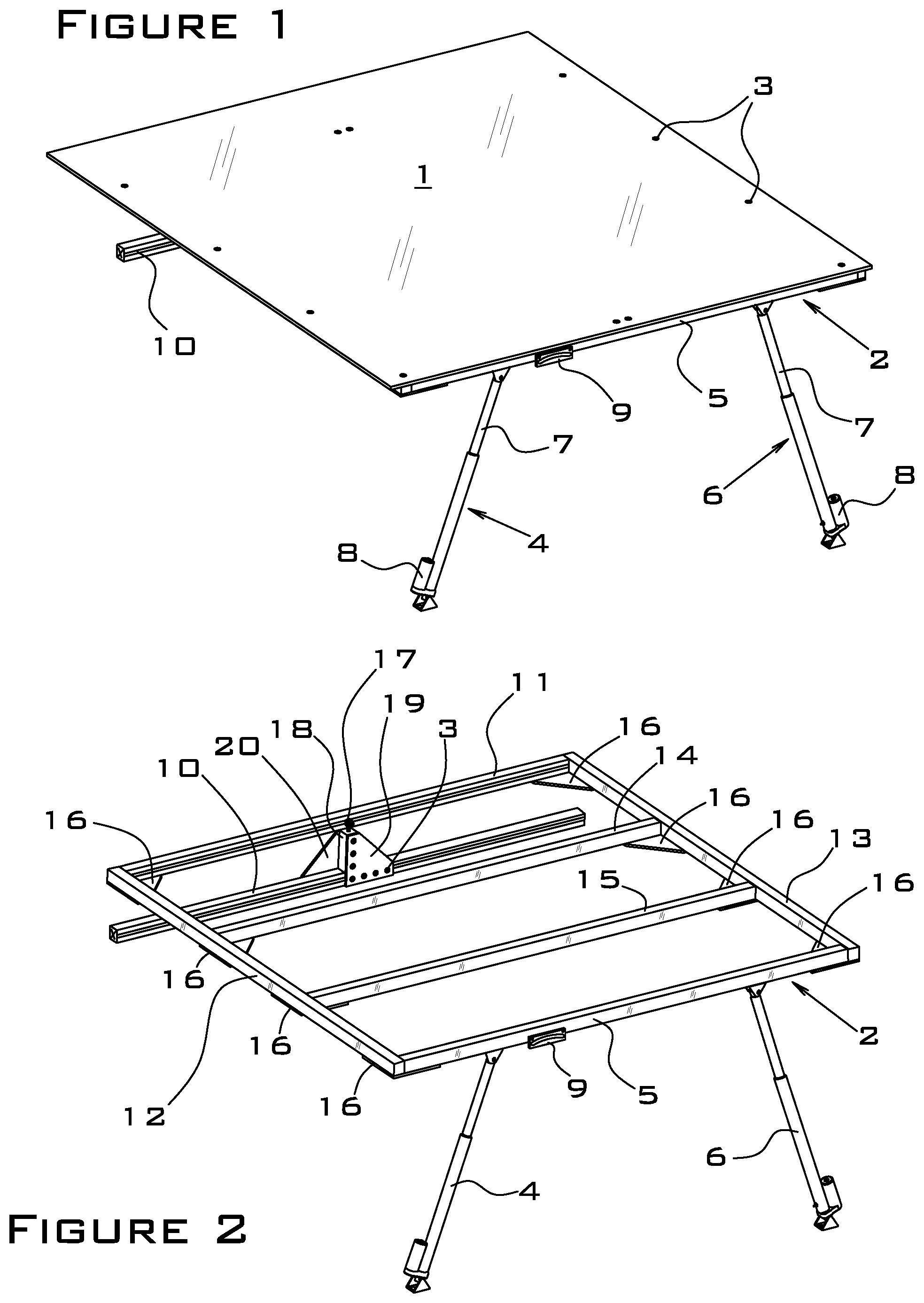 Patent US12137804 Figure 1 – Platform leveling apparatus