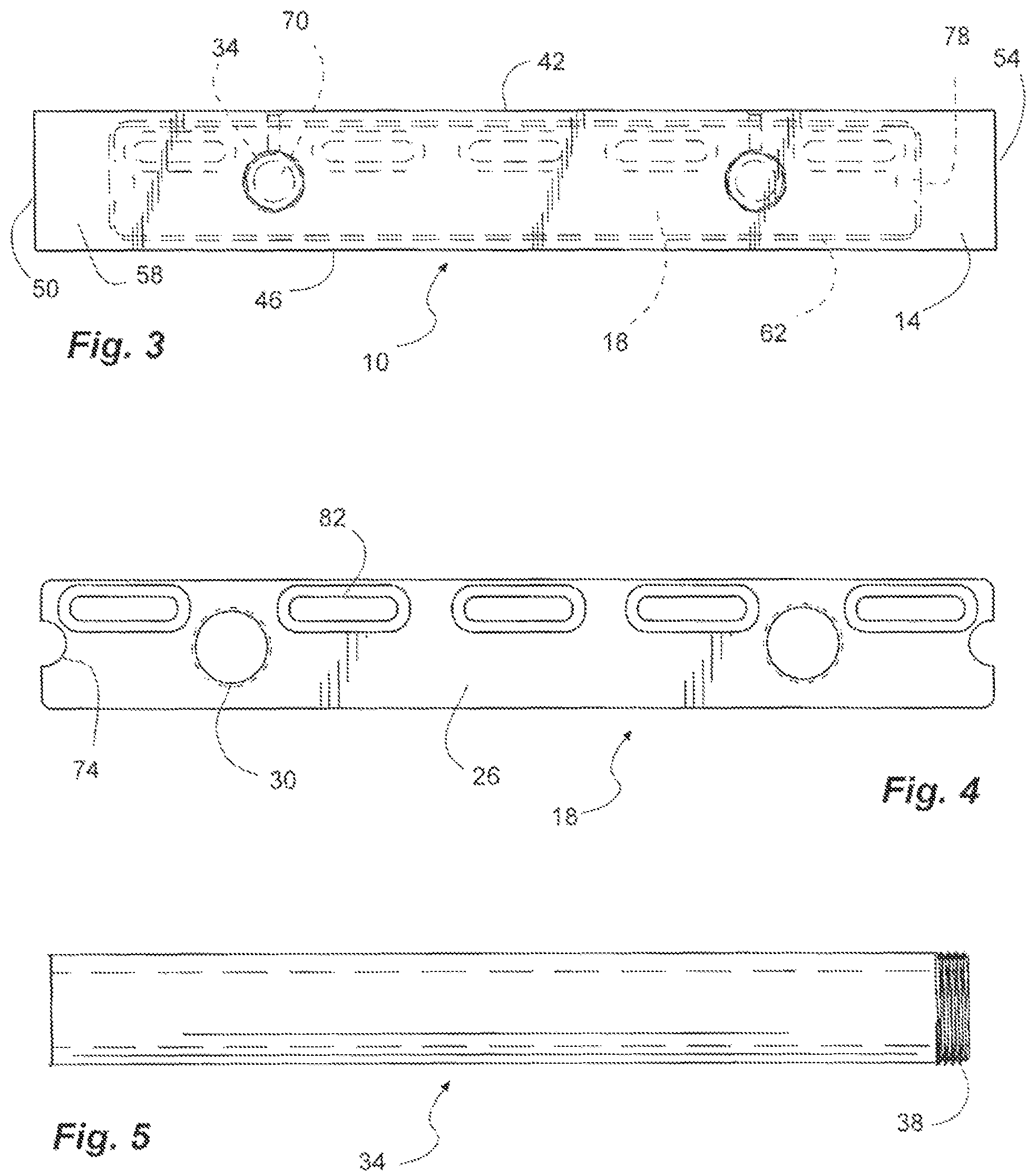 Patent US12137805 Figure 2 – Floating shelf bracket with threaded rods