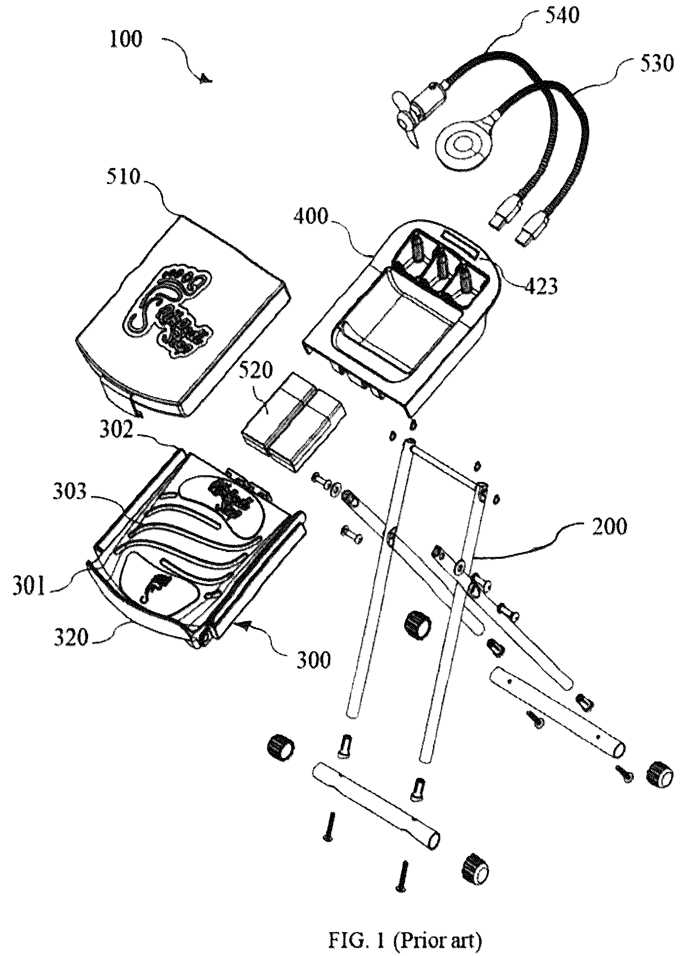 Patent US12137807 Figure 1 – Image capturing foot care apparatuses and camera mounting devices therefor
