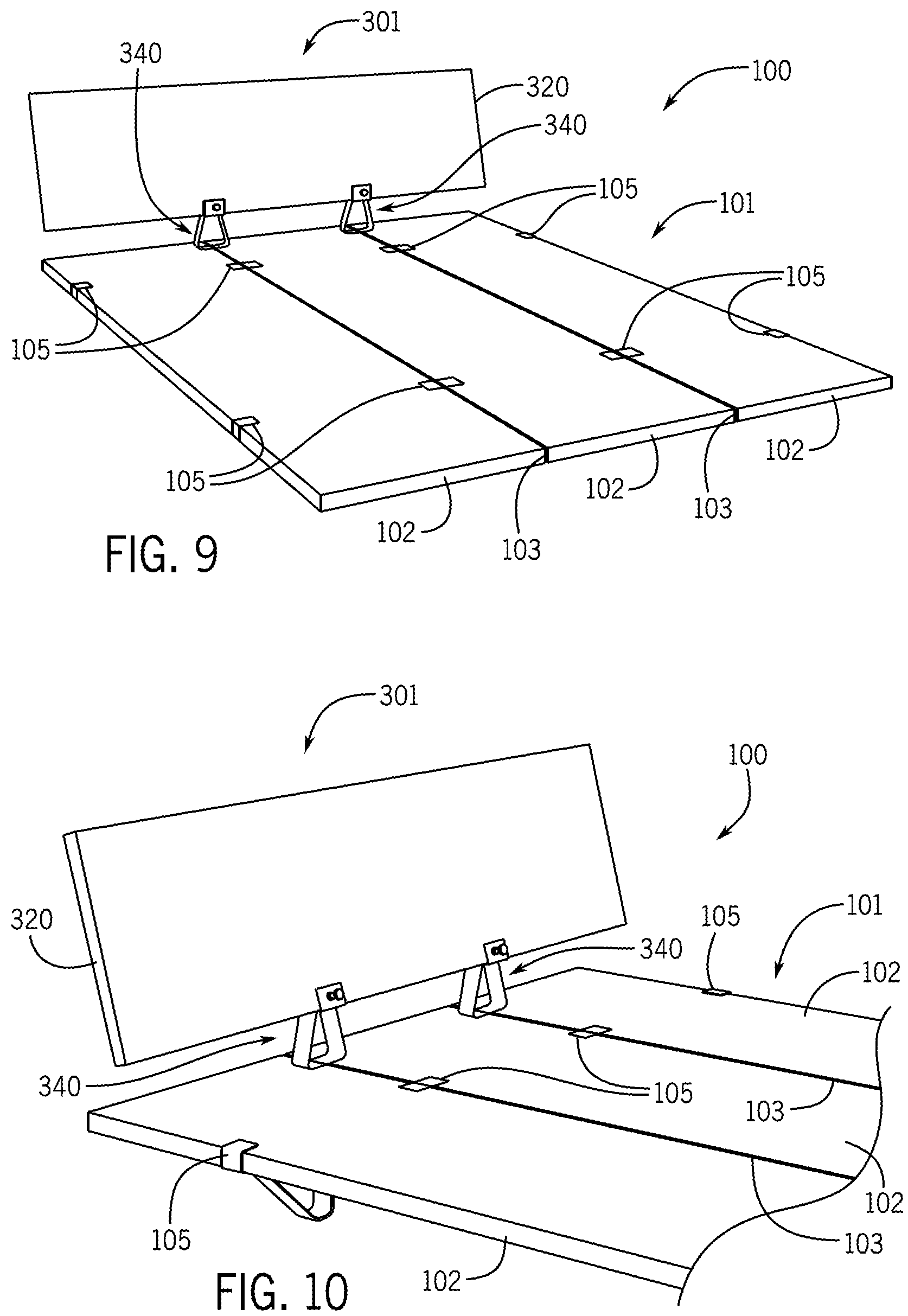 Patent US12137808 Figure 5 – Headboard assembly for modular bed frame