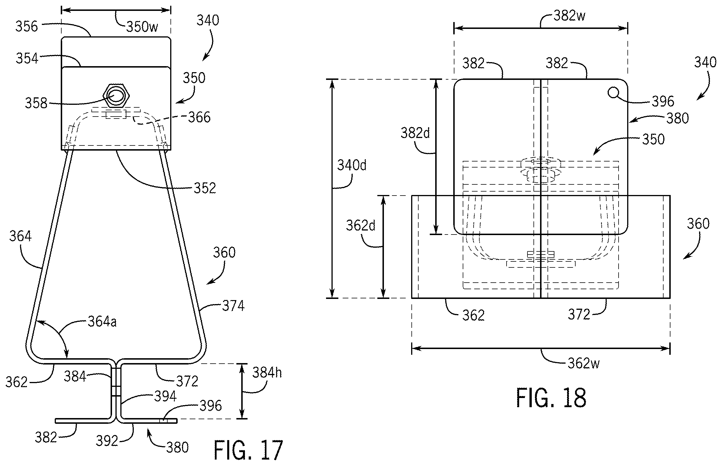 Patent US12137808 Figure 9 – Headboard assembly for modular bed frame