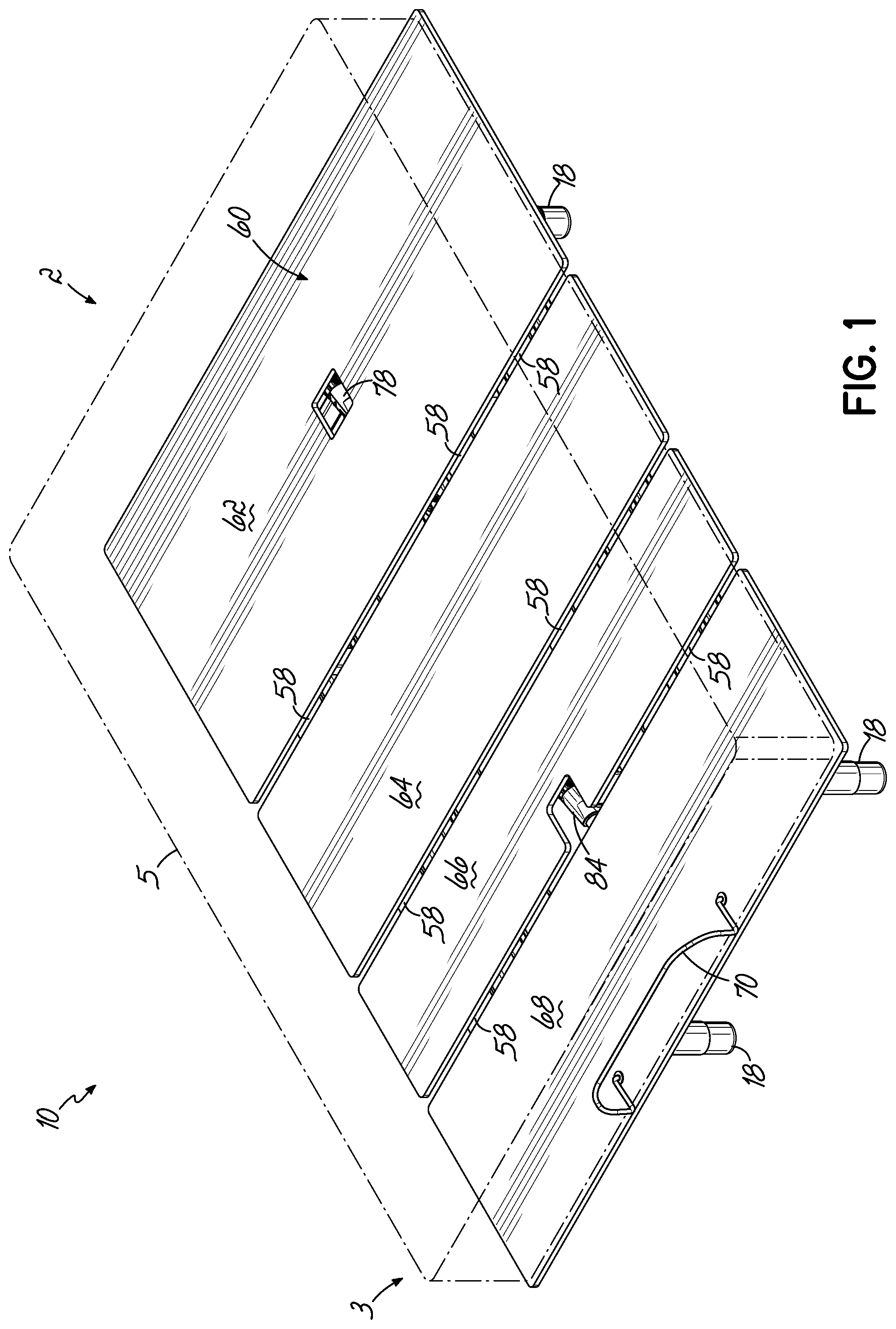 Patent US12137809 Figure 1 – Adjustable bed base with incline/decline feature