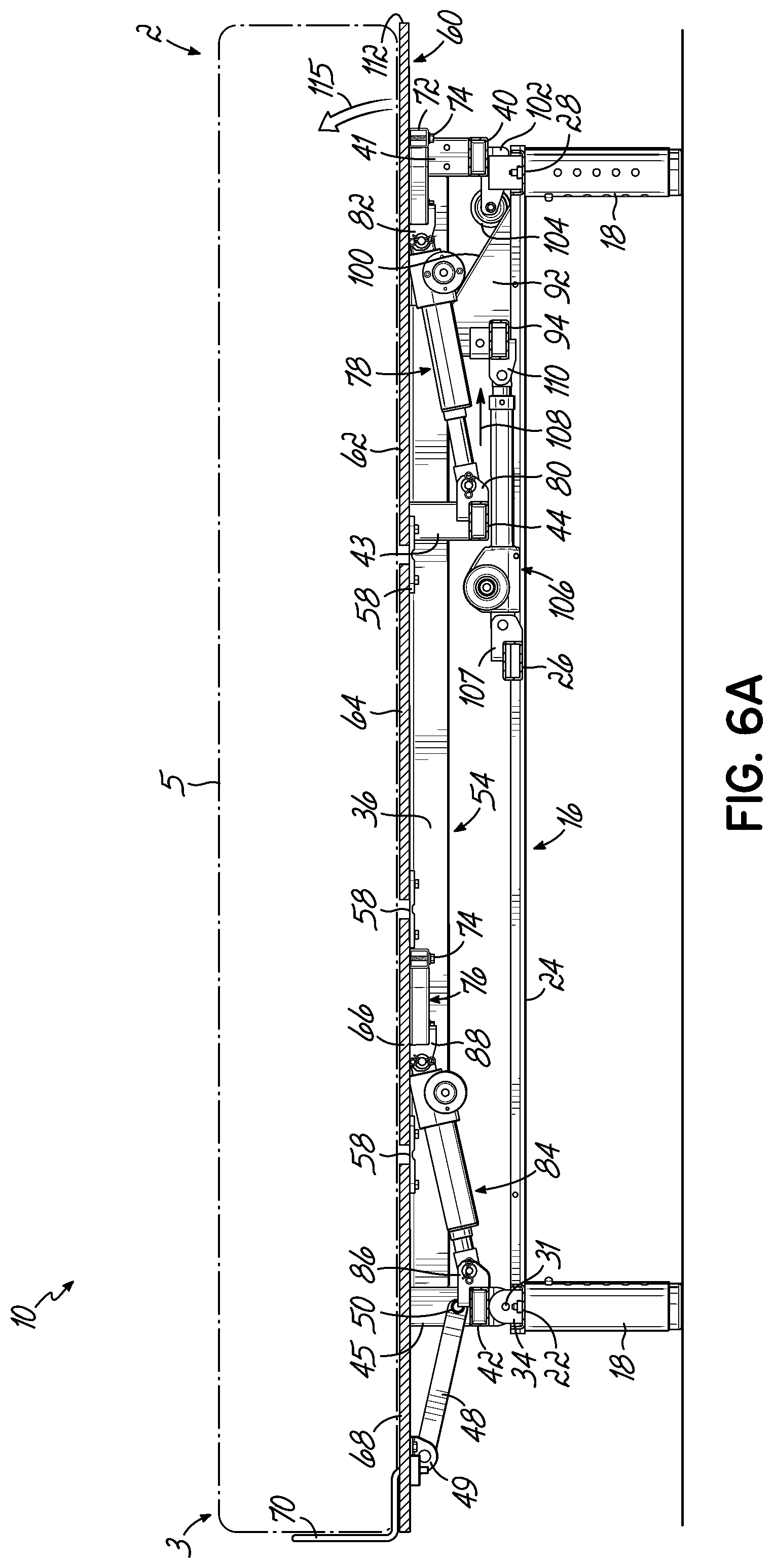 Patent US12137809 Figure 7 – Adjustable bed base with incline/decline feature