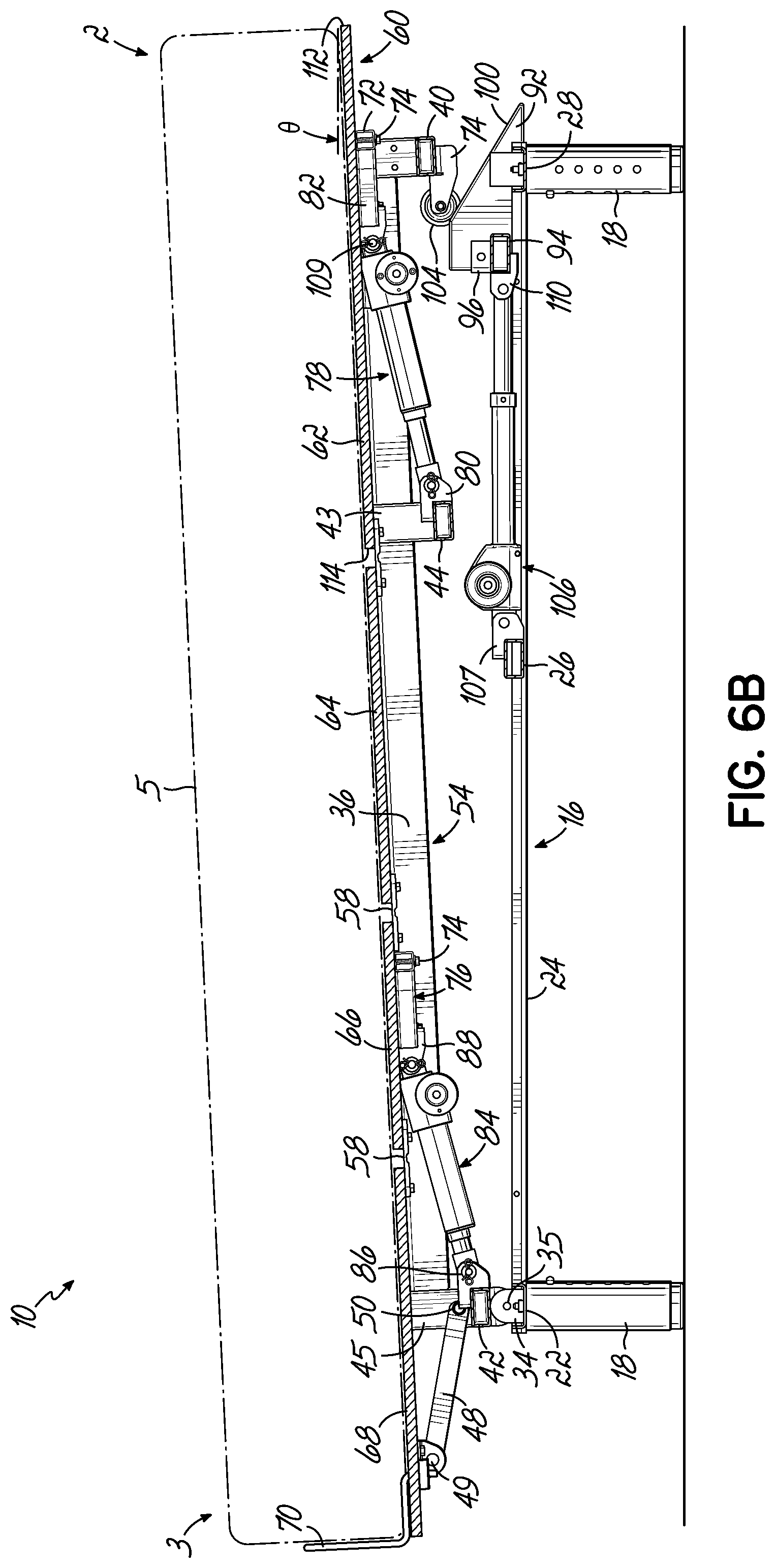Patent US12137809 Figure 8 – Adjustable bed base with incline/decline feature