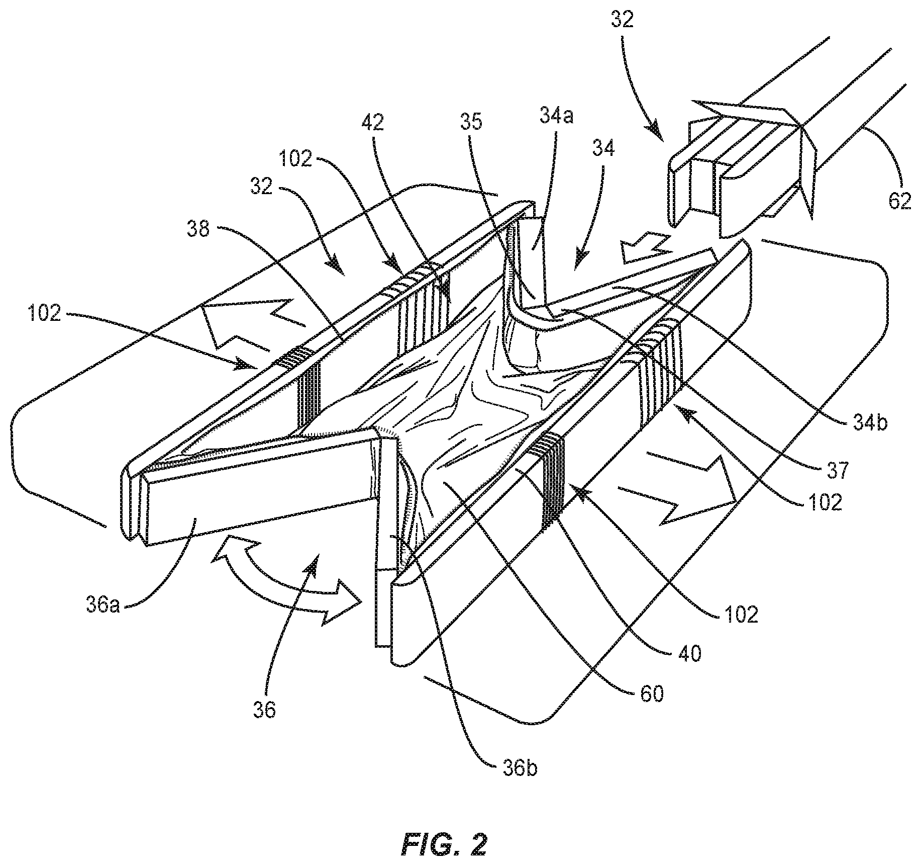 Patent US12137812 Figure 2 – Mattress assembly and method