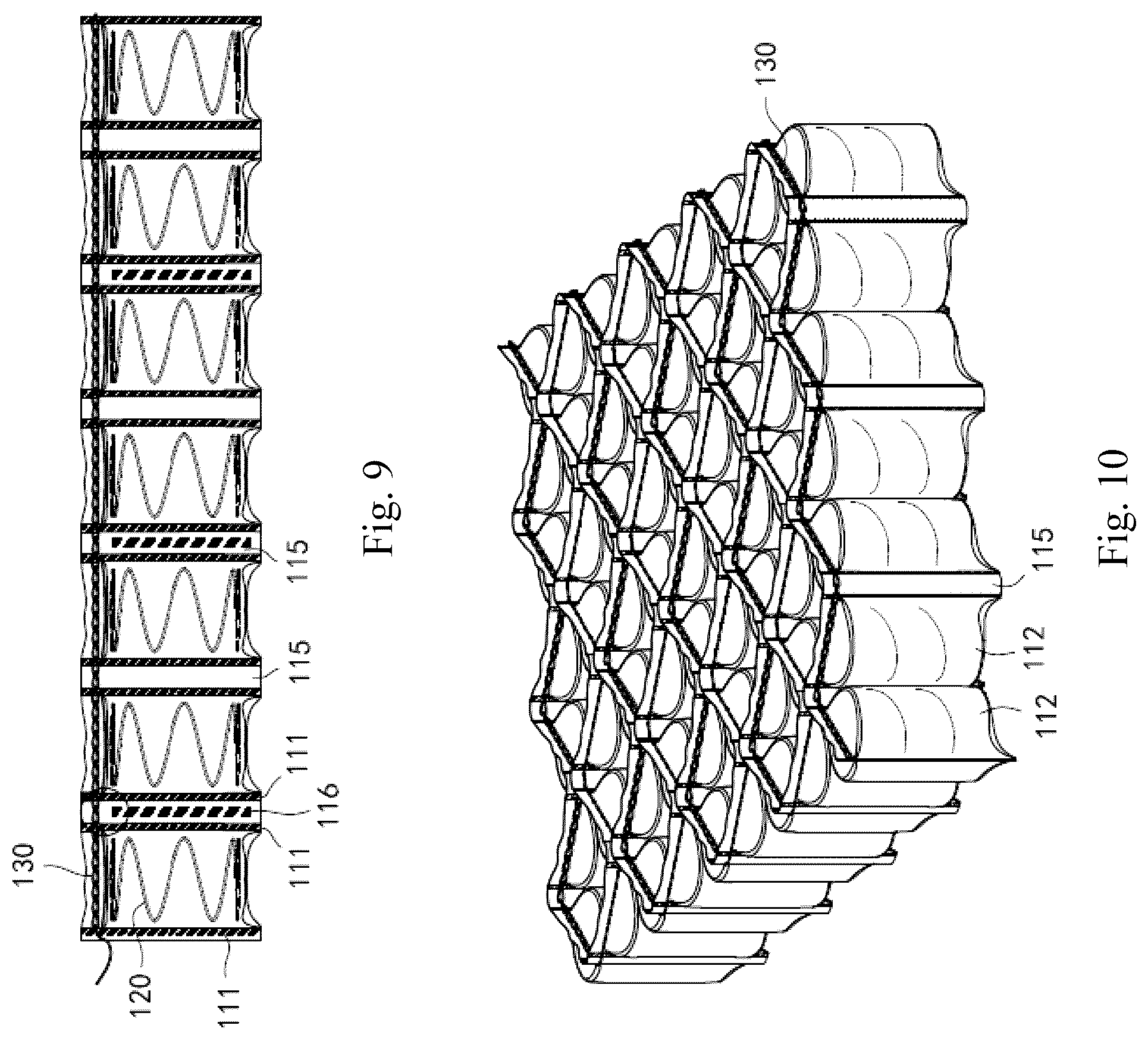 Patent US12137814 Figure 6 – Pocket spring string, pocket spring mattress core, and mattress