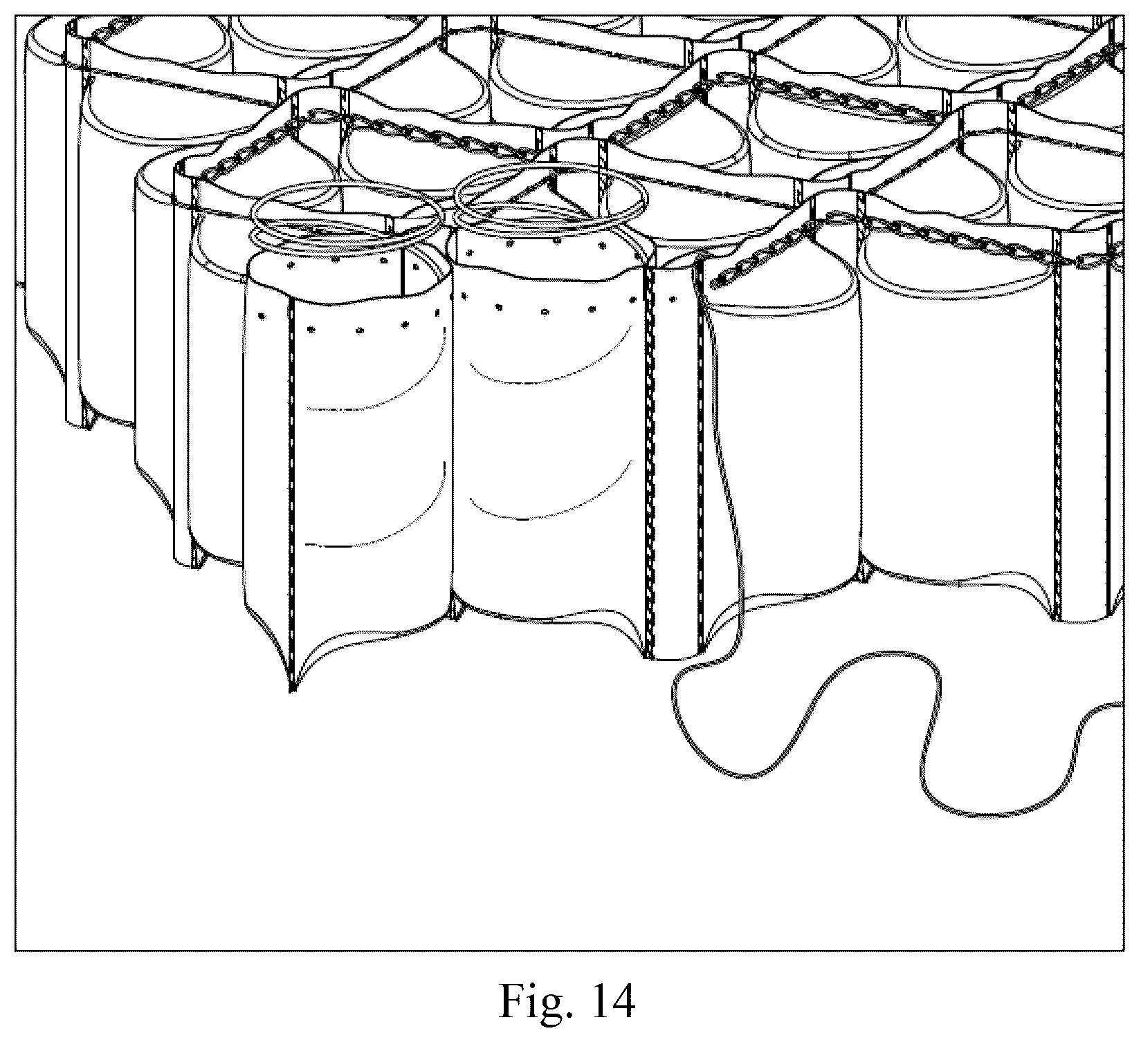 Patent US12137814 Figure 9 – Pocket spring string, pocket spring mattress core, and mattress