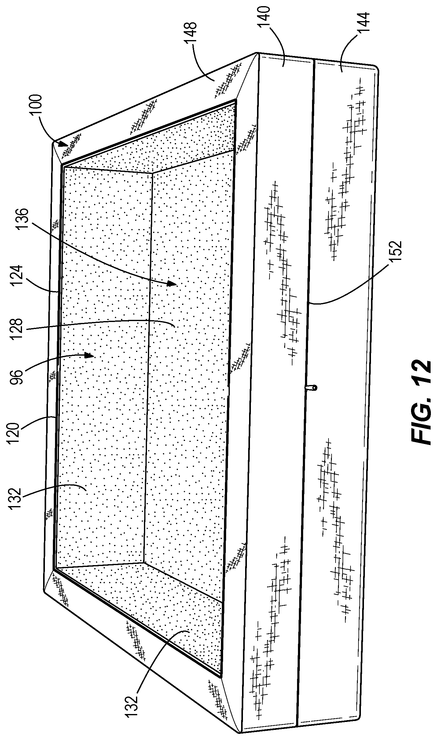 Patent US12137816 Figure 10 – Rearrangeable mattress with covered layers
