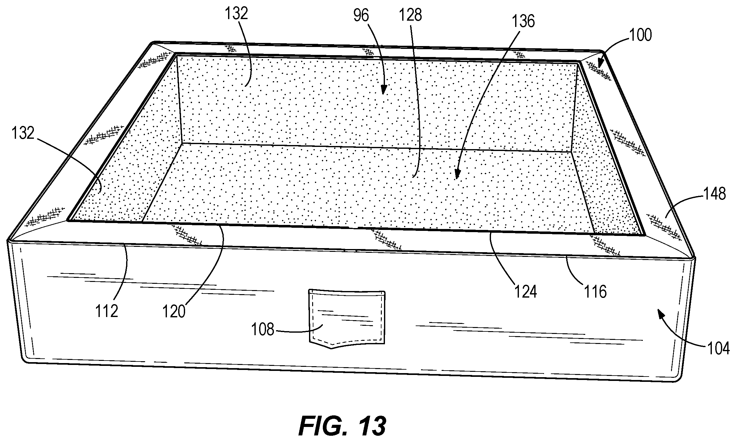 Patent US12137816 Figure 11 – Rearrangeable mattress with covered layers