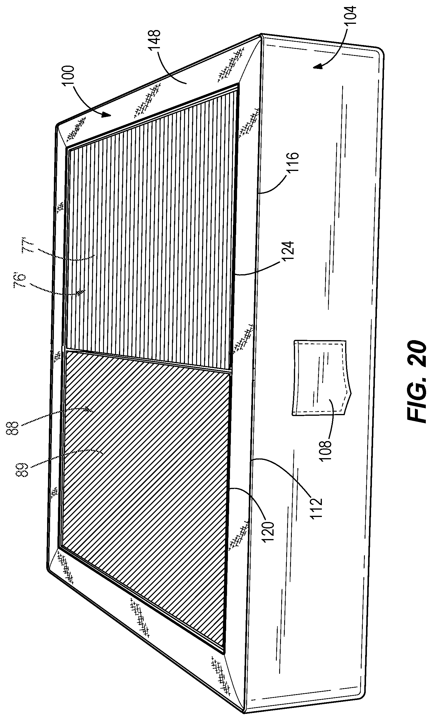 Patent US12137816 Figure 16 – Rearrangeable mattress with covered layers