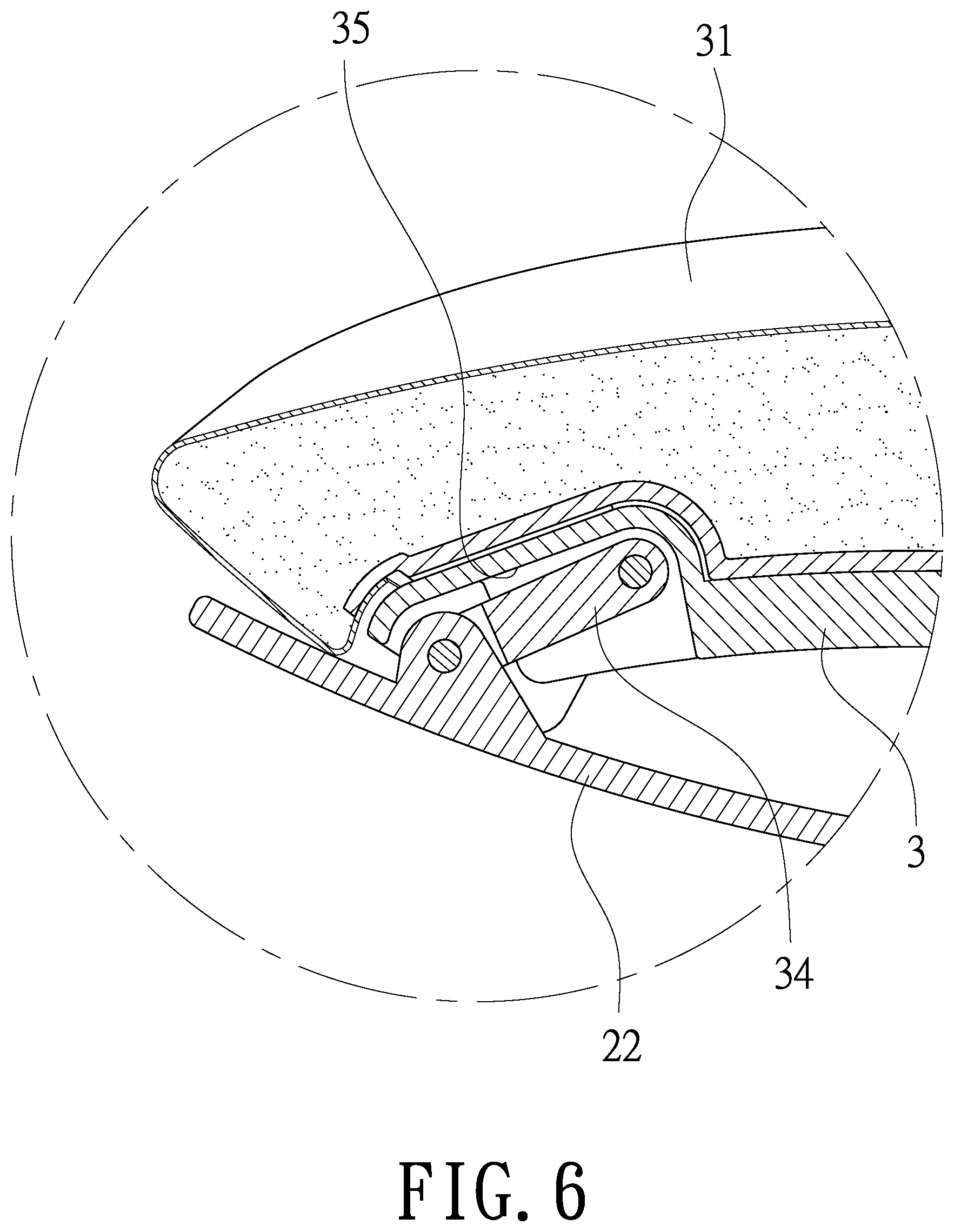 Patent US12137817 Figure 6 – Interlocking mechanism for seat and back of chair