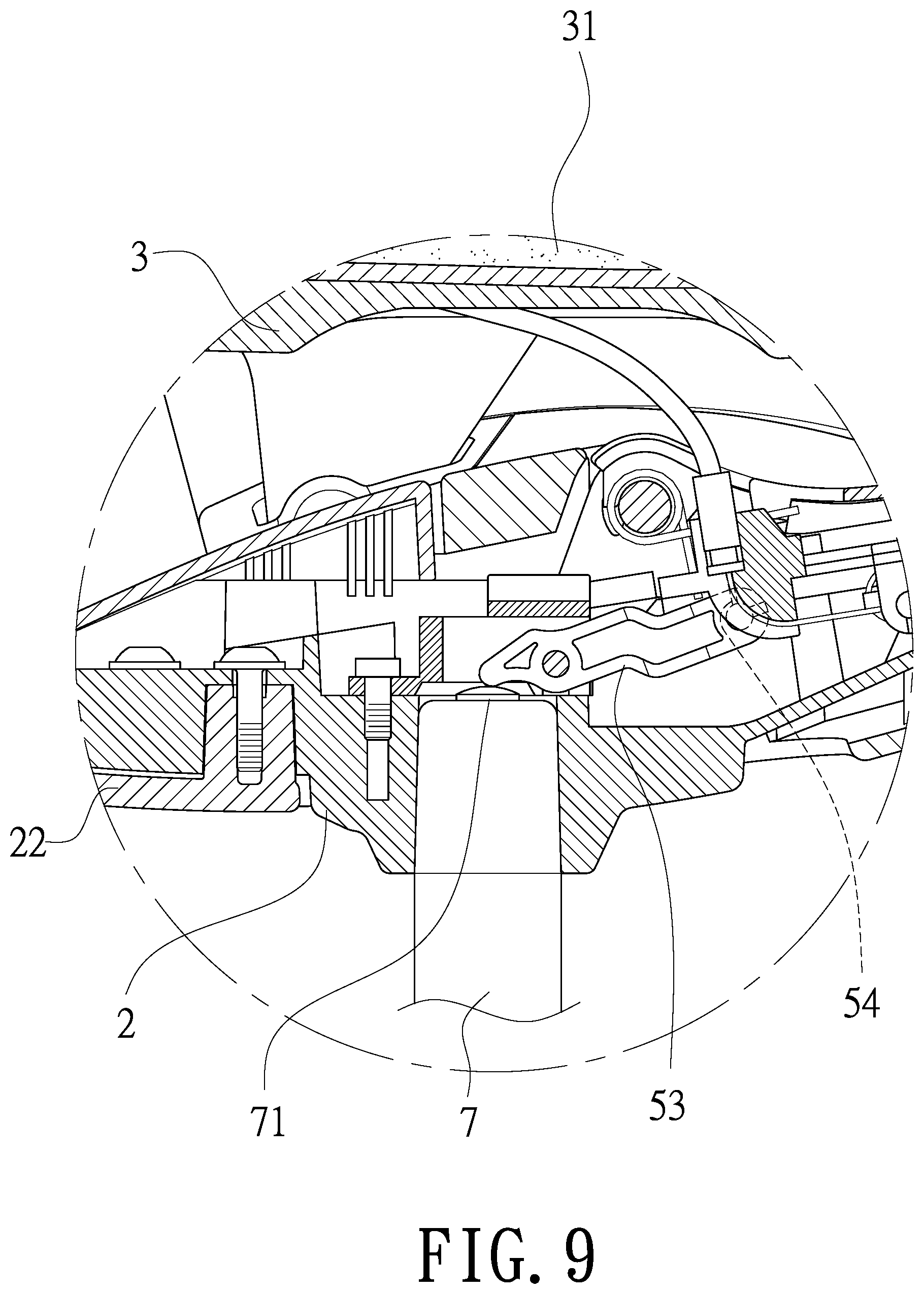 Patent US12137817 Figure 9 – Interlocking mechanism for seat and back of chair