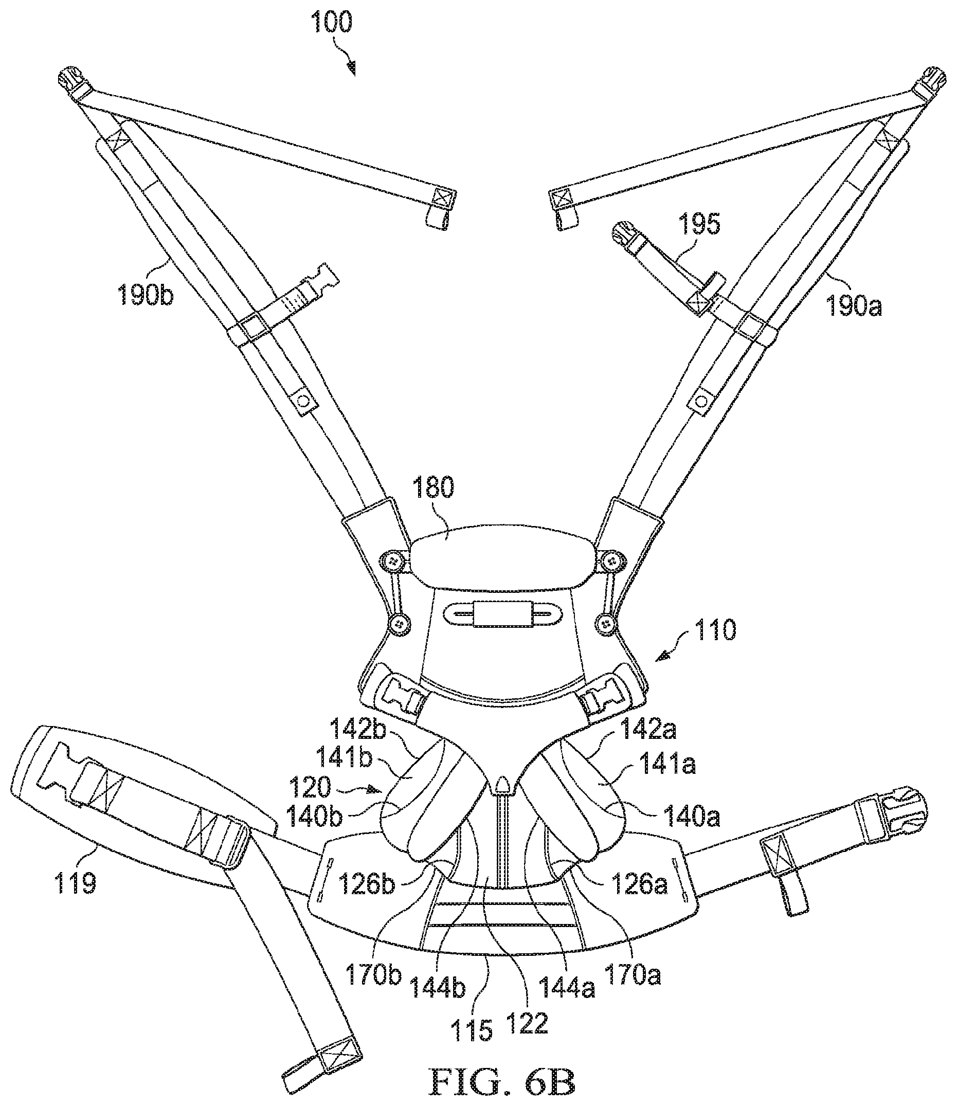Patent US12137818 Figure 5 – Adjustable child carrier with multiple carry orientations