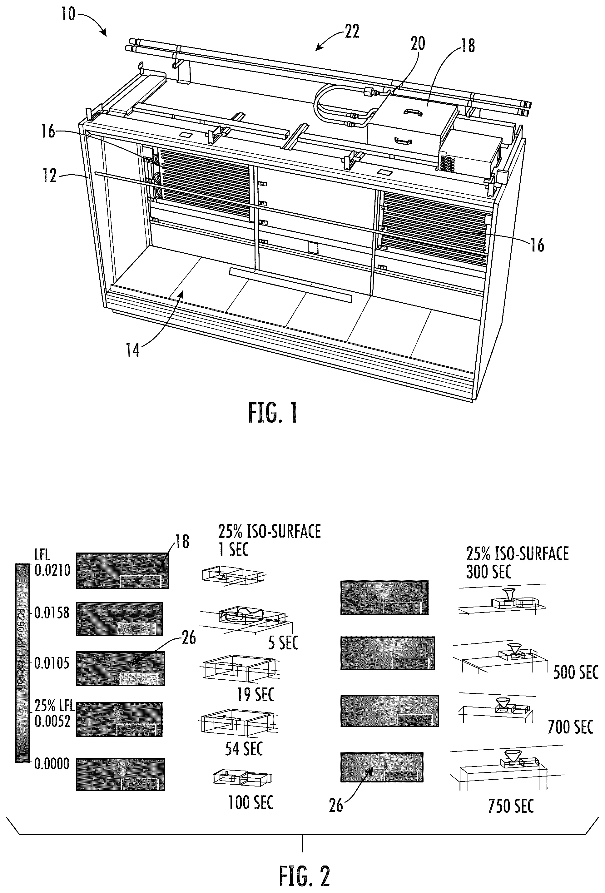 Patent US12137821 Figure 1 – Refrigerated display cabinet