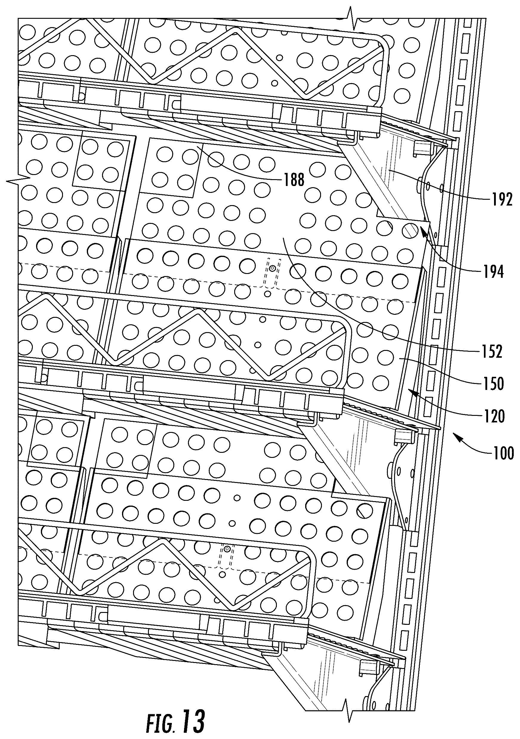 Patent US12137822 Figure 9 – Shelving system and methods
