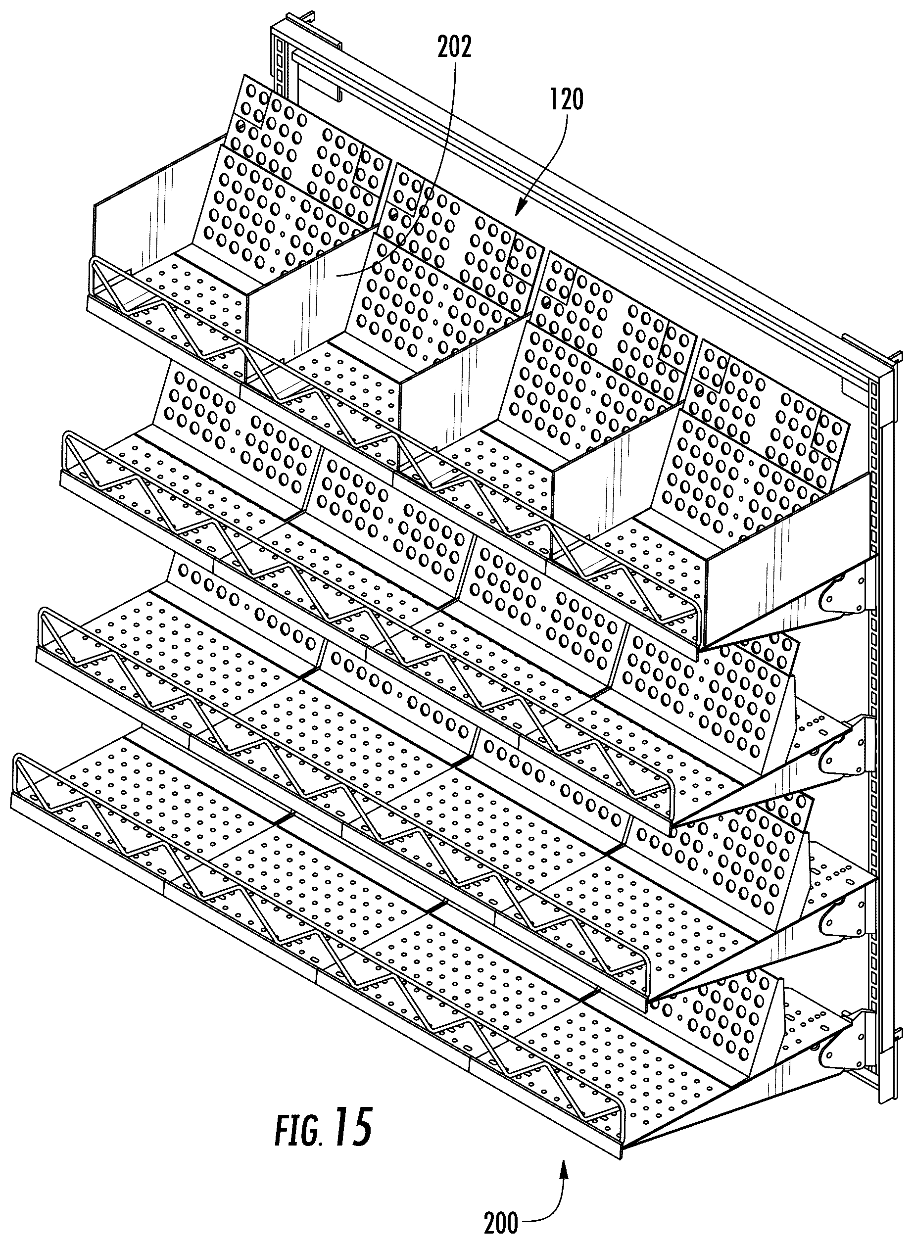 Patent US12137822 Figure 11 – Shelving system and methods