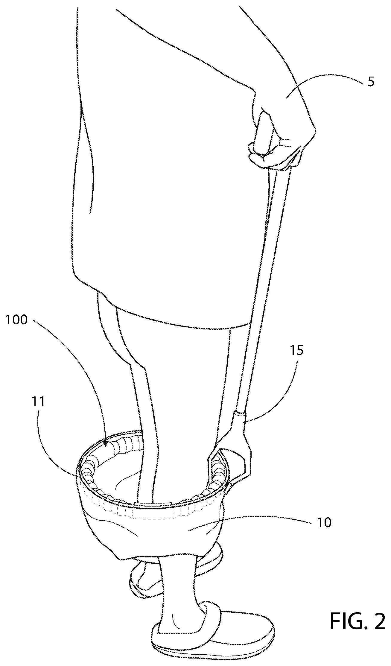 Patent US12137825 Figure 2 – Underwear donning device, system and method
