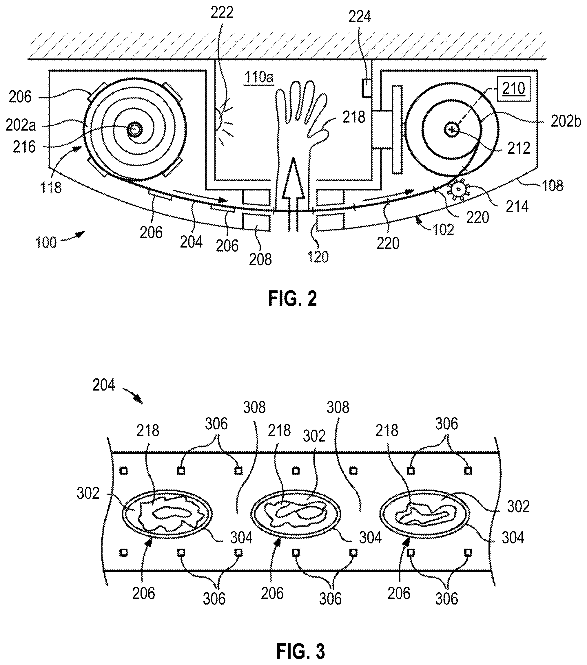 Patent US12137826 Figure 2 – Glove cartidge assemblies for touchless glove application systems