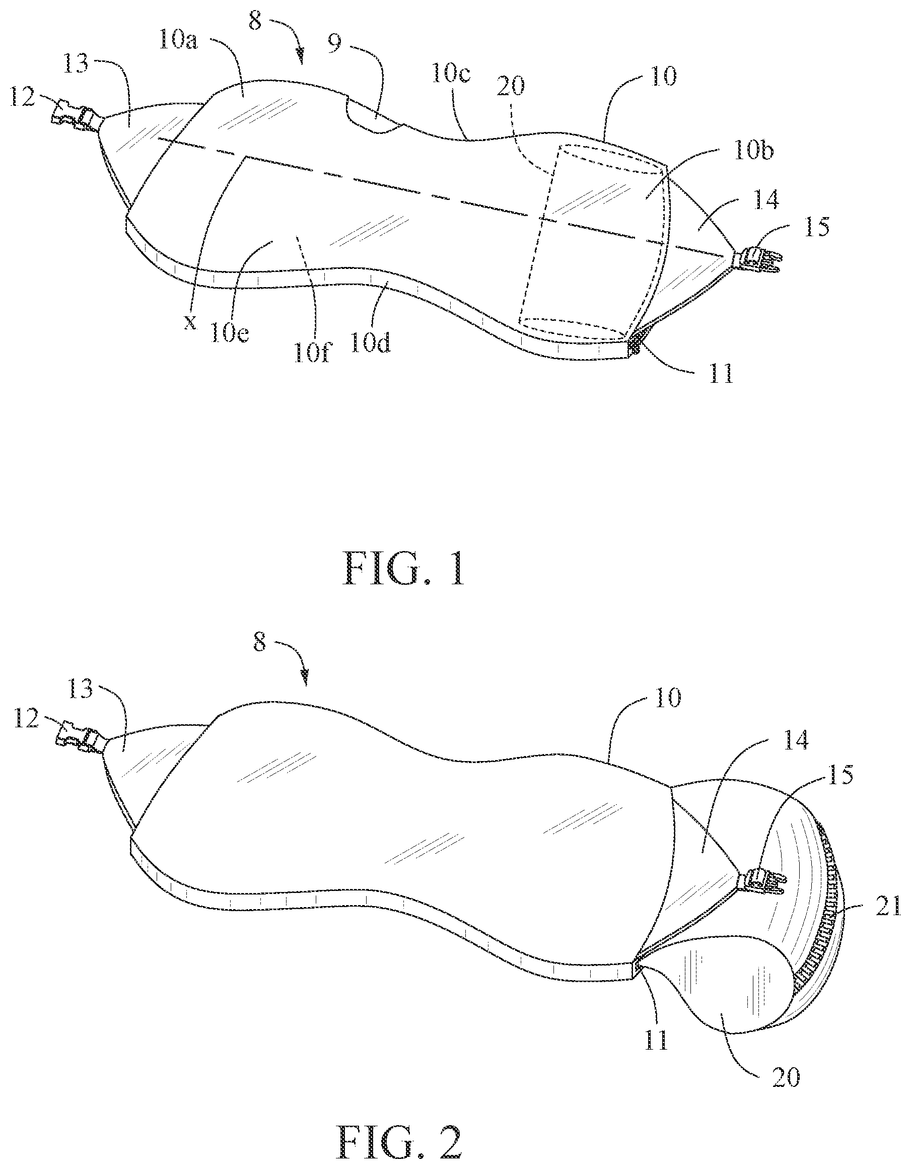 Patent US12137829 Figure 1 – Multifunctional pillow