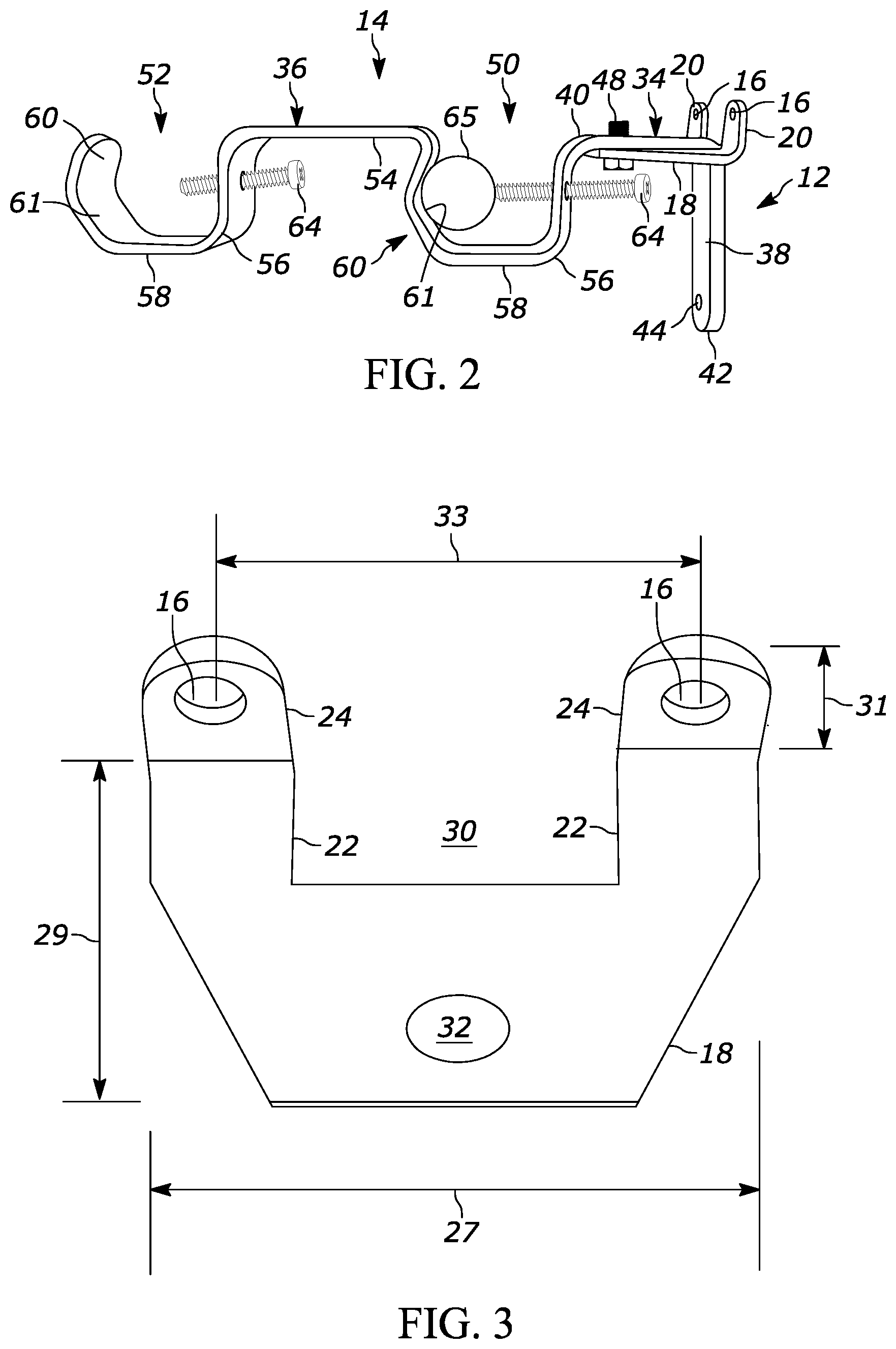 Patent US12137831 Figure 2 – Bracket for surface mounting