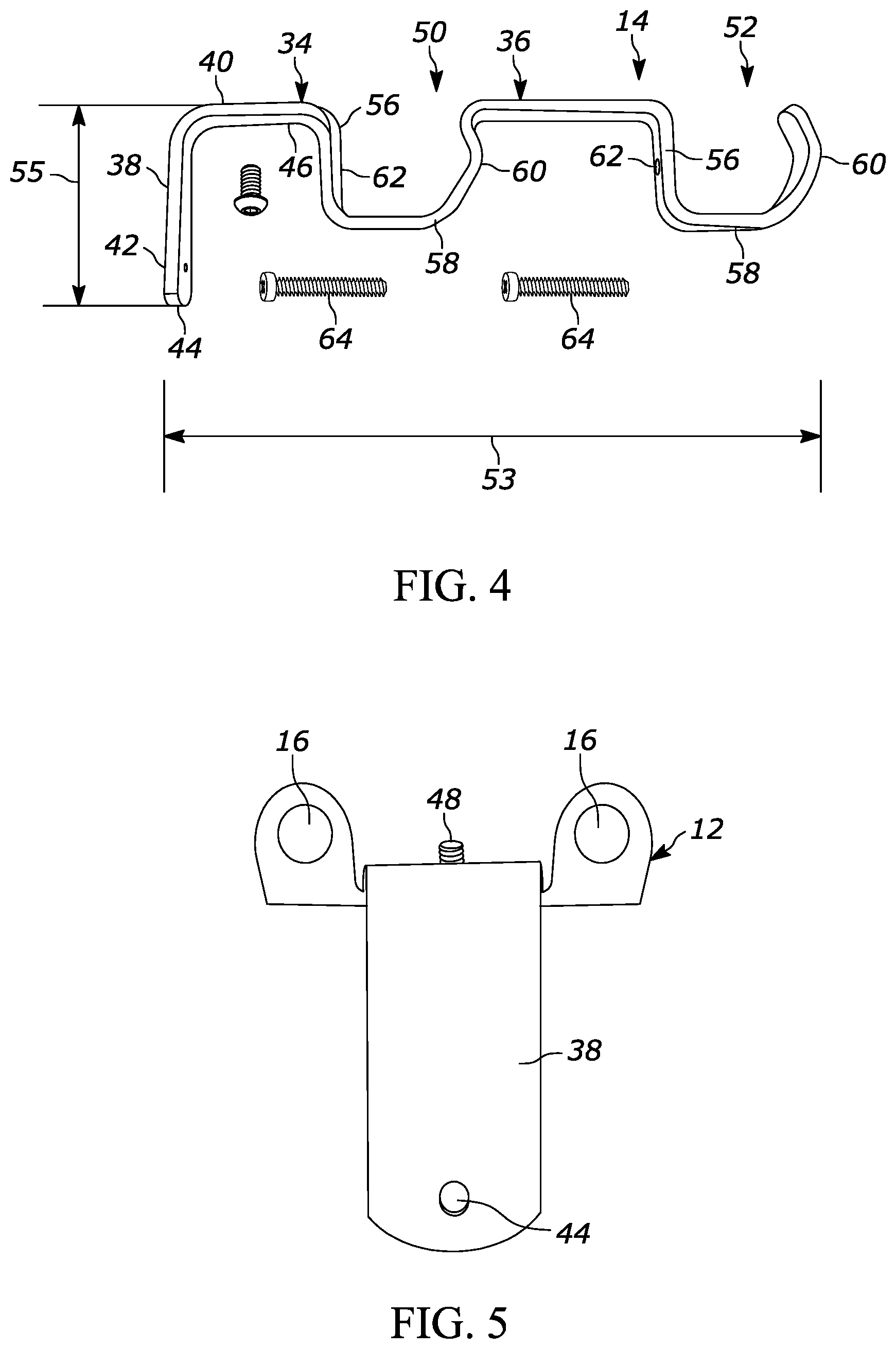 Patent US12137831 Figure 3 – Bracket for surface mounting