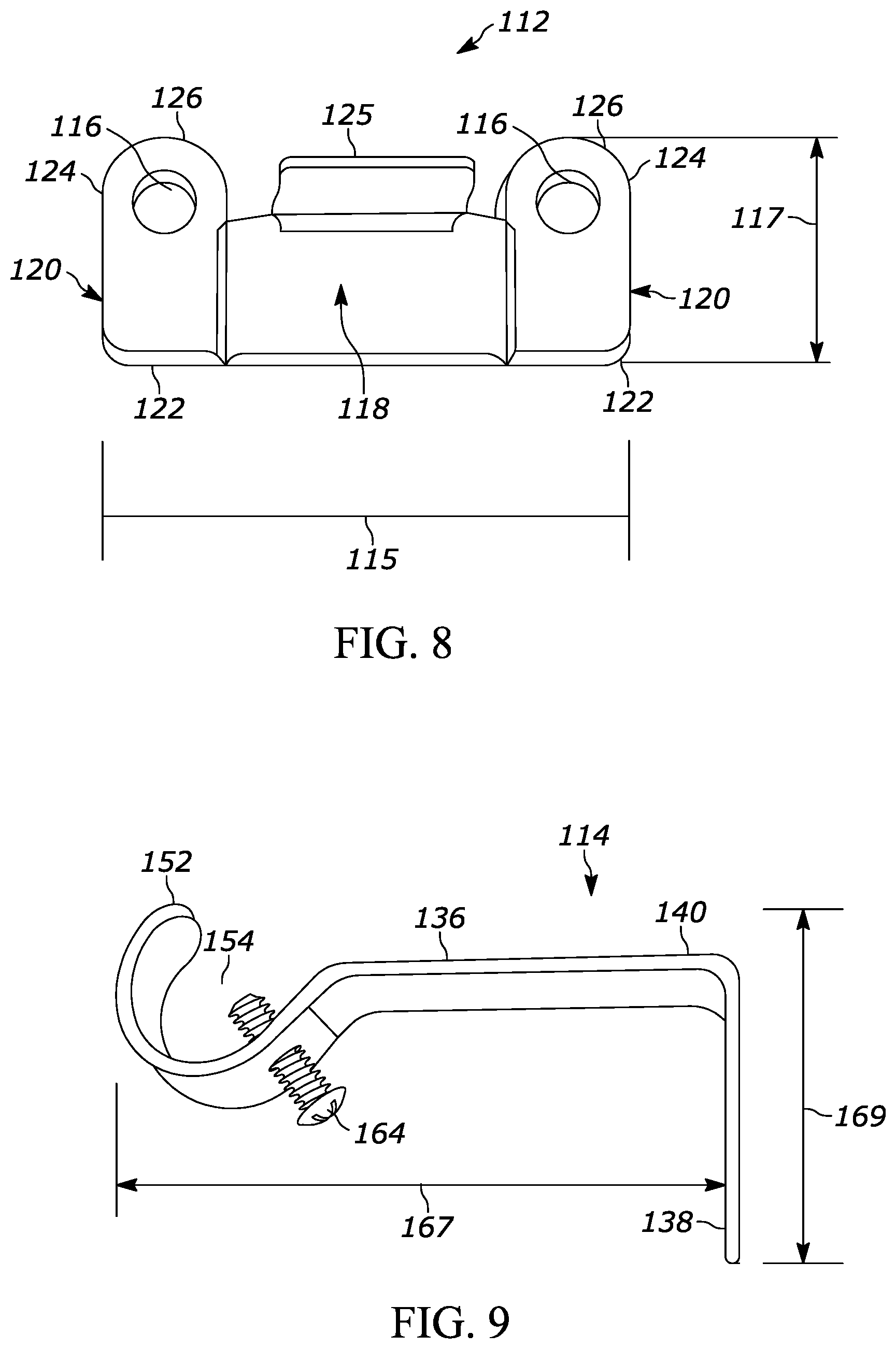 Patent US12137831 Figure 5 – Bracket for surface mounting