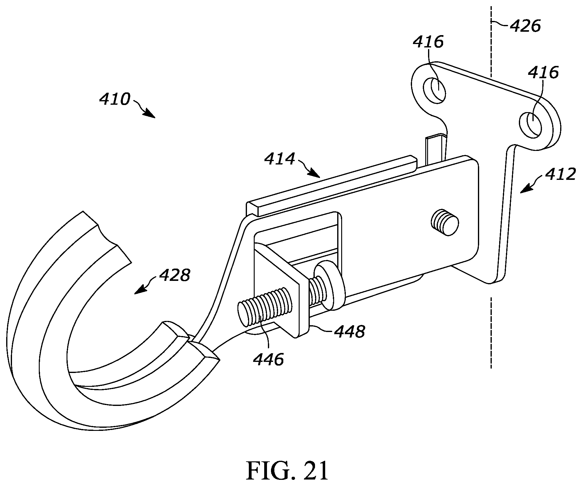 Patent US12137831 Figure 13 – Bracket for surface mounting