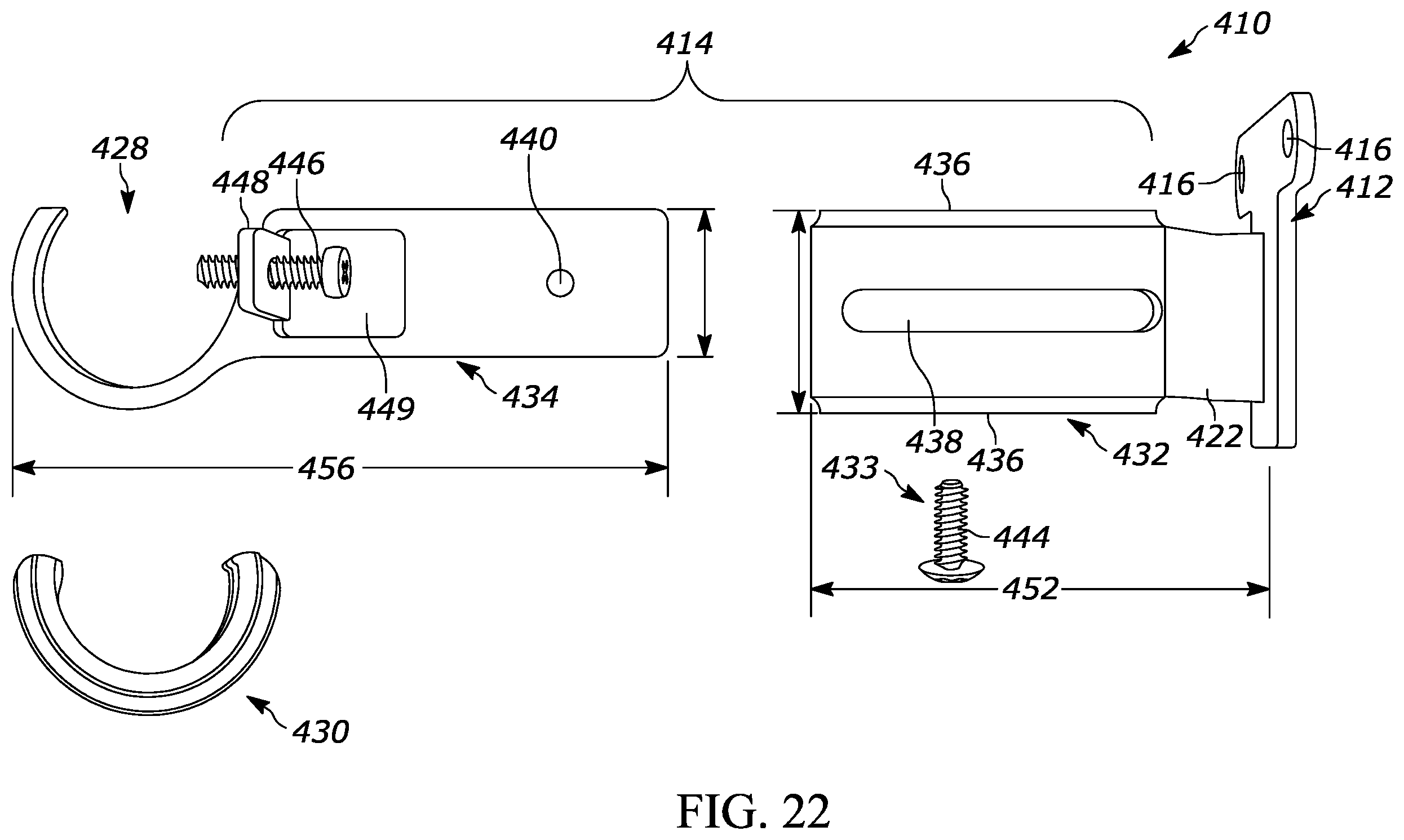 Patent US12137831 Figure 14 – Bracket for surface mounting