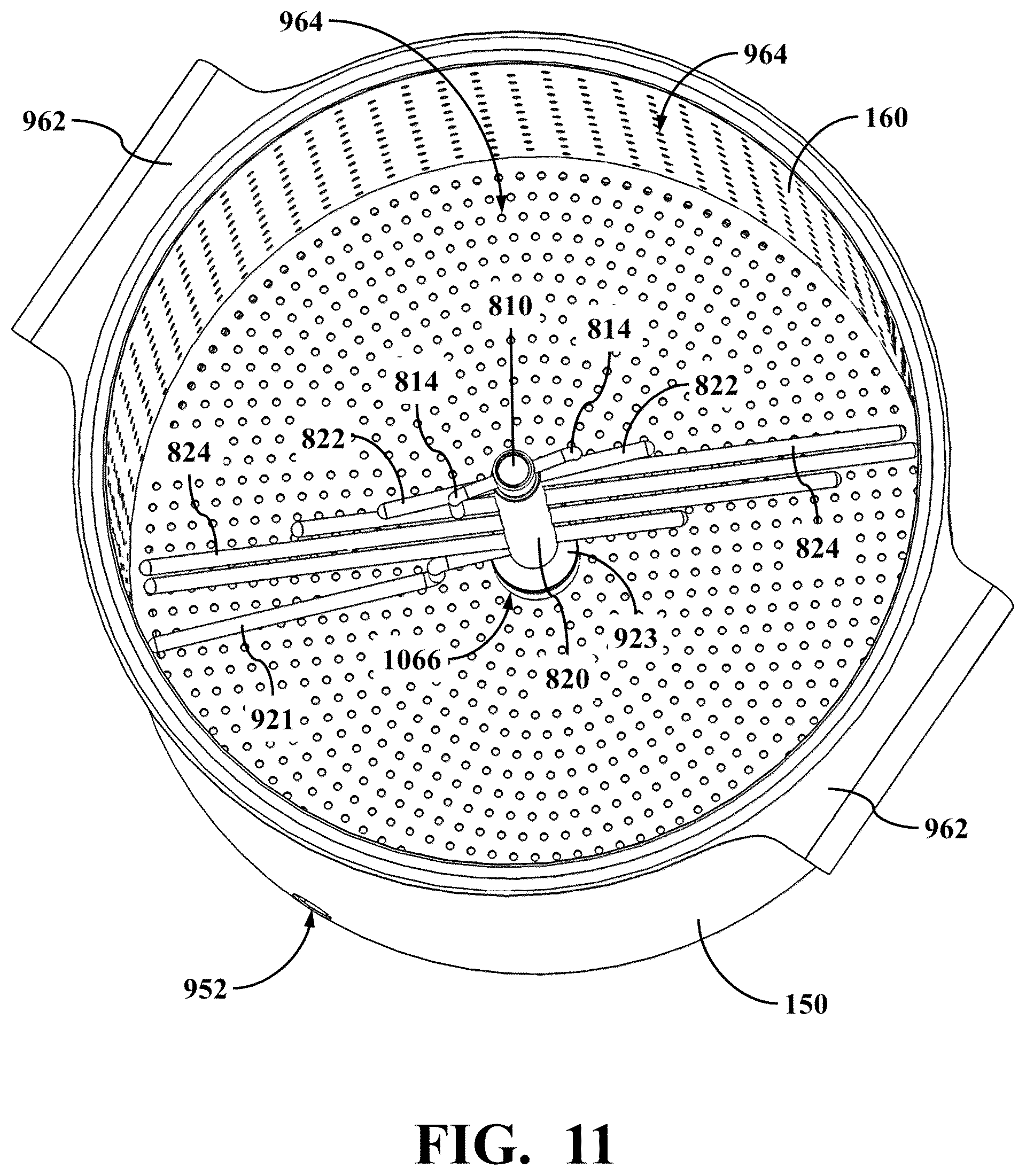 Patent US12137835 Figure 11 – Automatic cooking machine having a blocking element for magnetically attaching on a moving arm