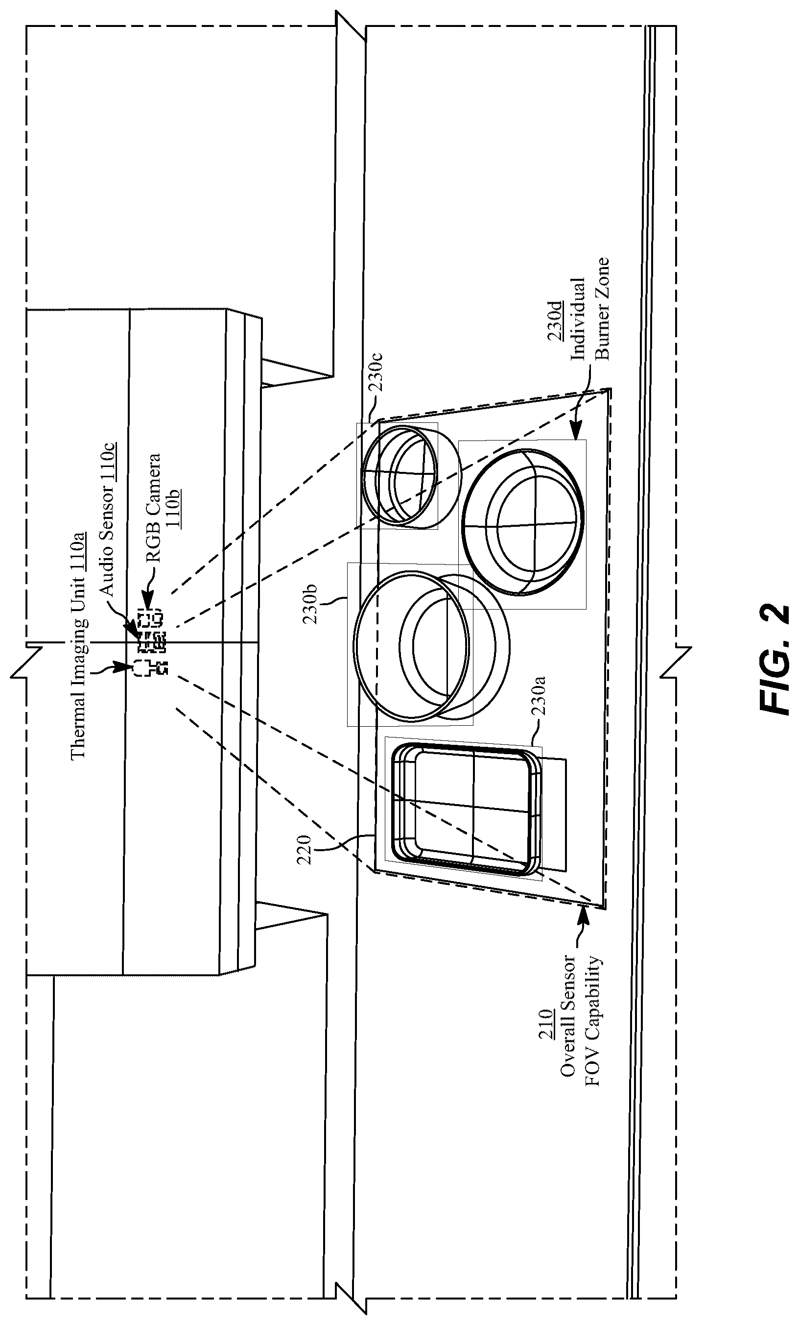 Patent US12137837 Figure 2 – Systems and methods for real-time monitoring of boiling fluid for food processing assistance