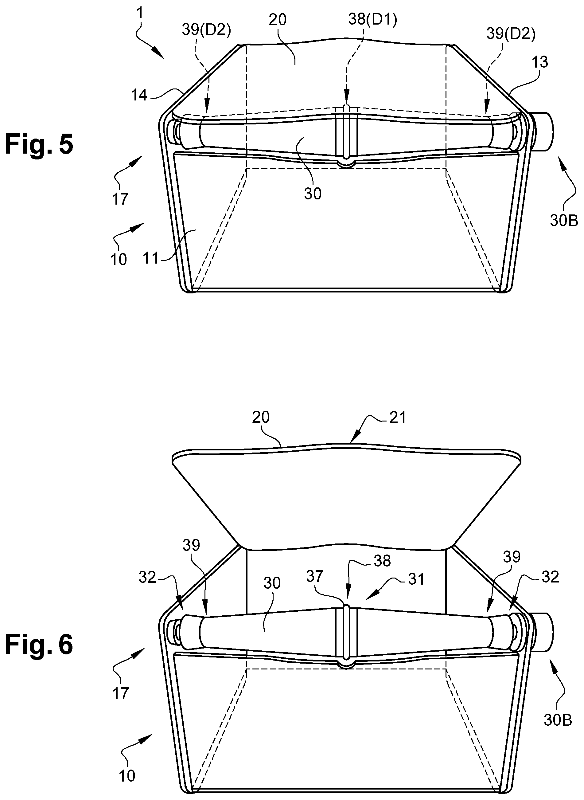 Patent US12137845 Figure 3 – Box for dispensing pre-cut wiping material which can be unwound in a strip, and use of such a dispensing box