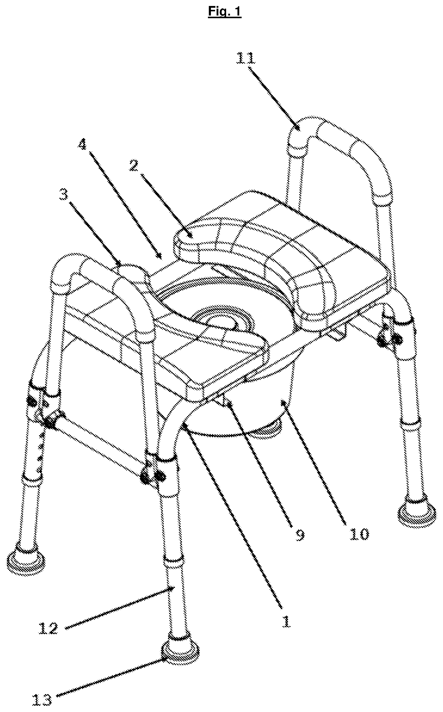 Patent US12137846 Figure 1 – Toilet seat