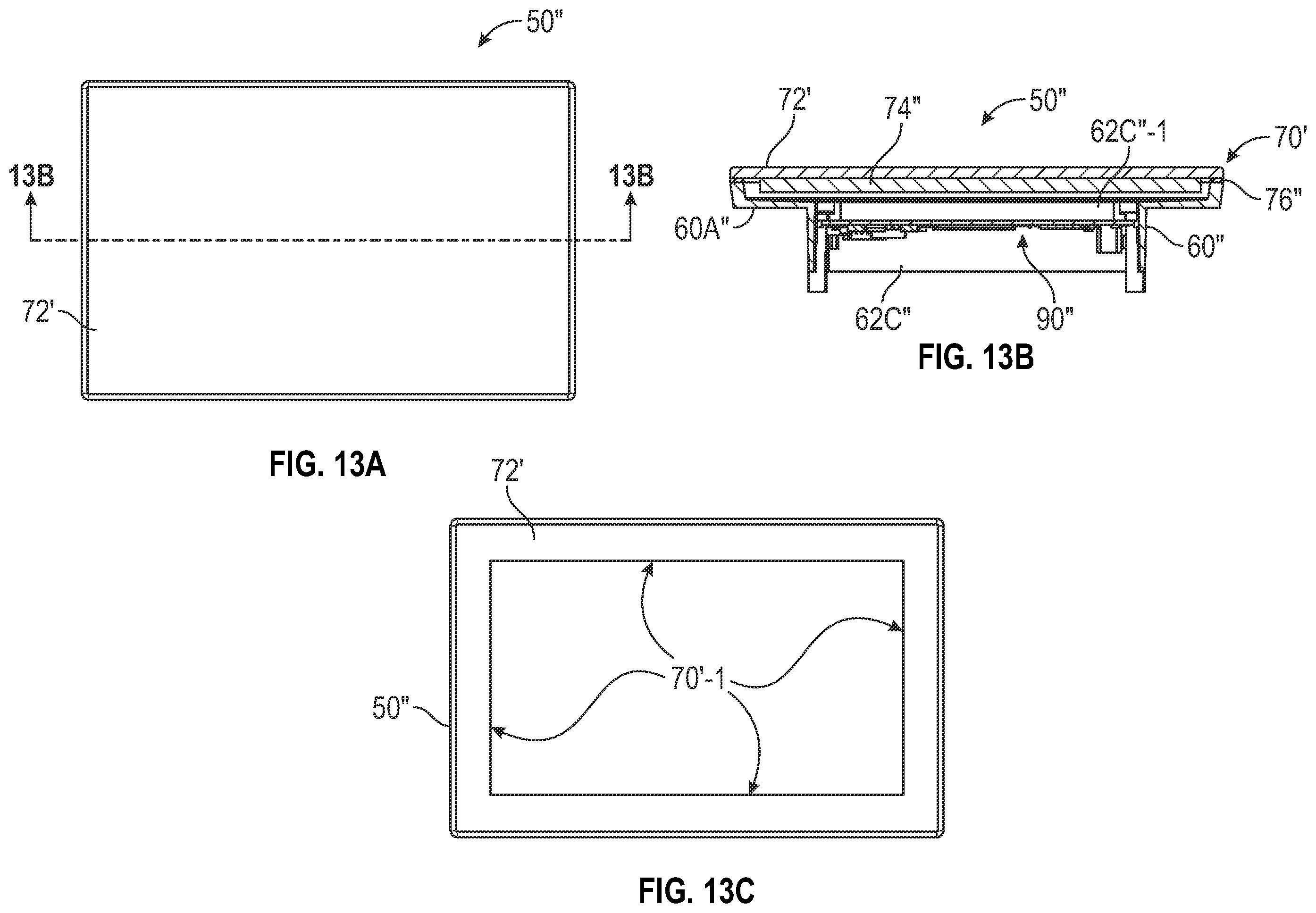 Patent US12137848 Figure 14 – Bathing installation user interface panel with large active display area