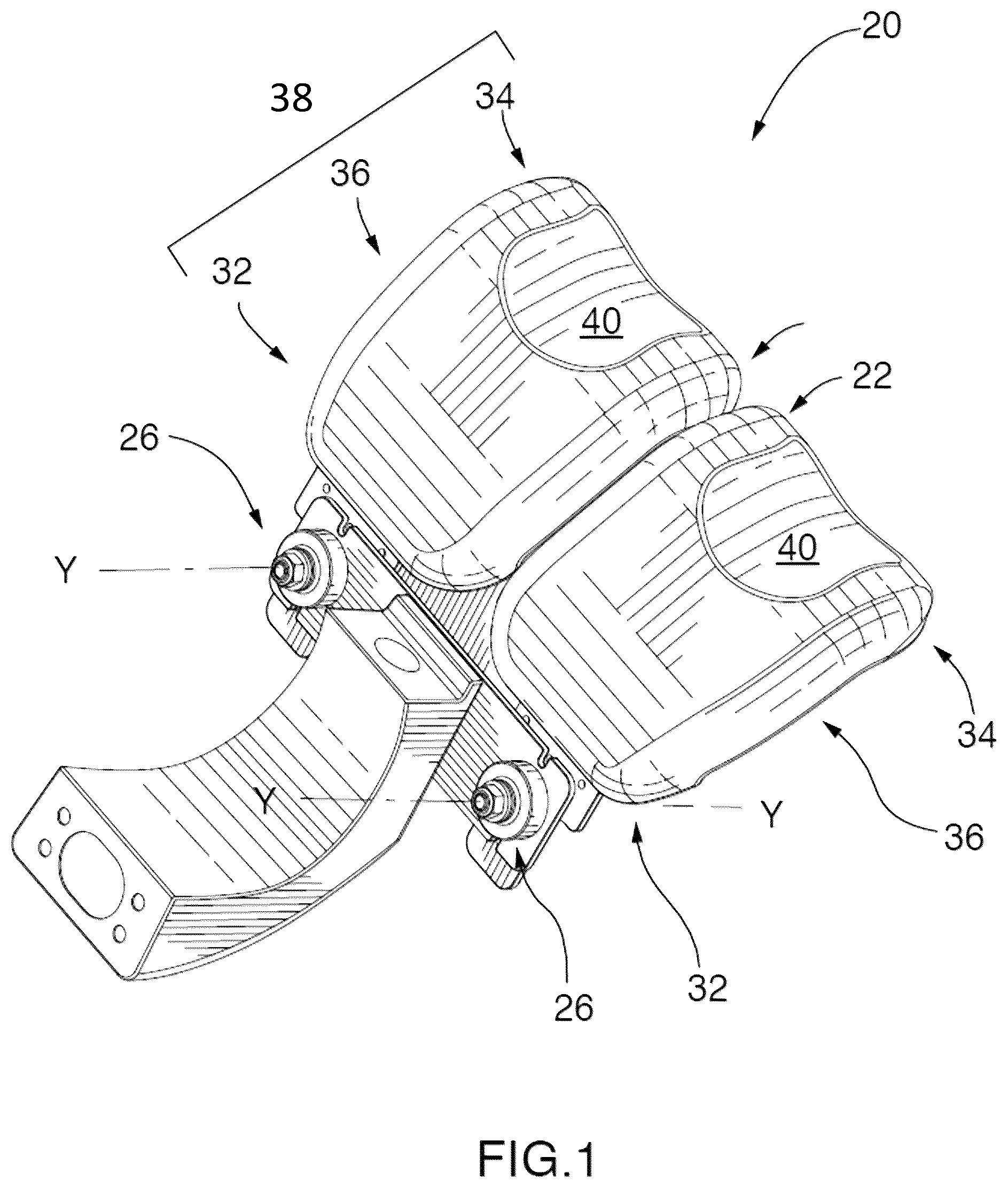 Patent US12137849 Figure 1 – Multi position foot rest