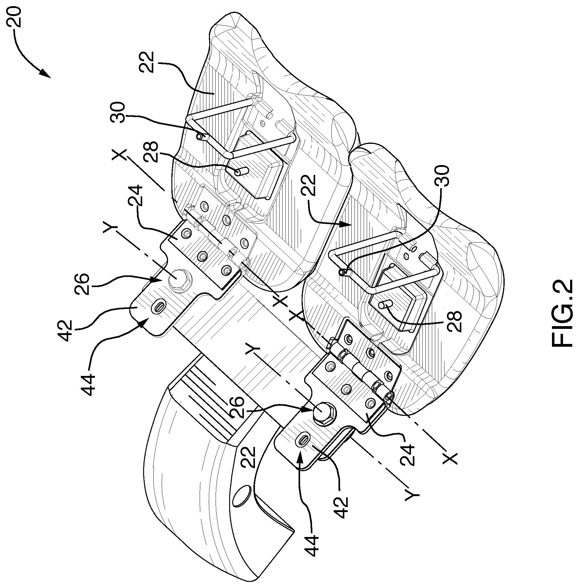 Patent US12137849 Figure 2 – Multi position foot rest