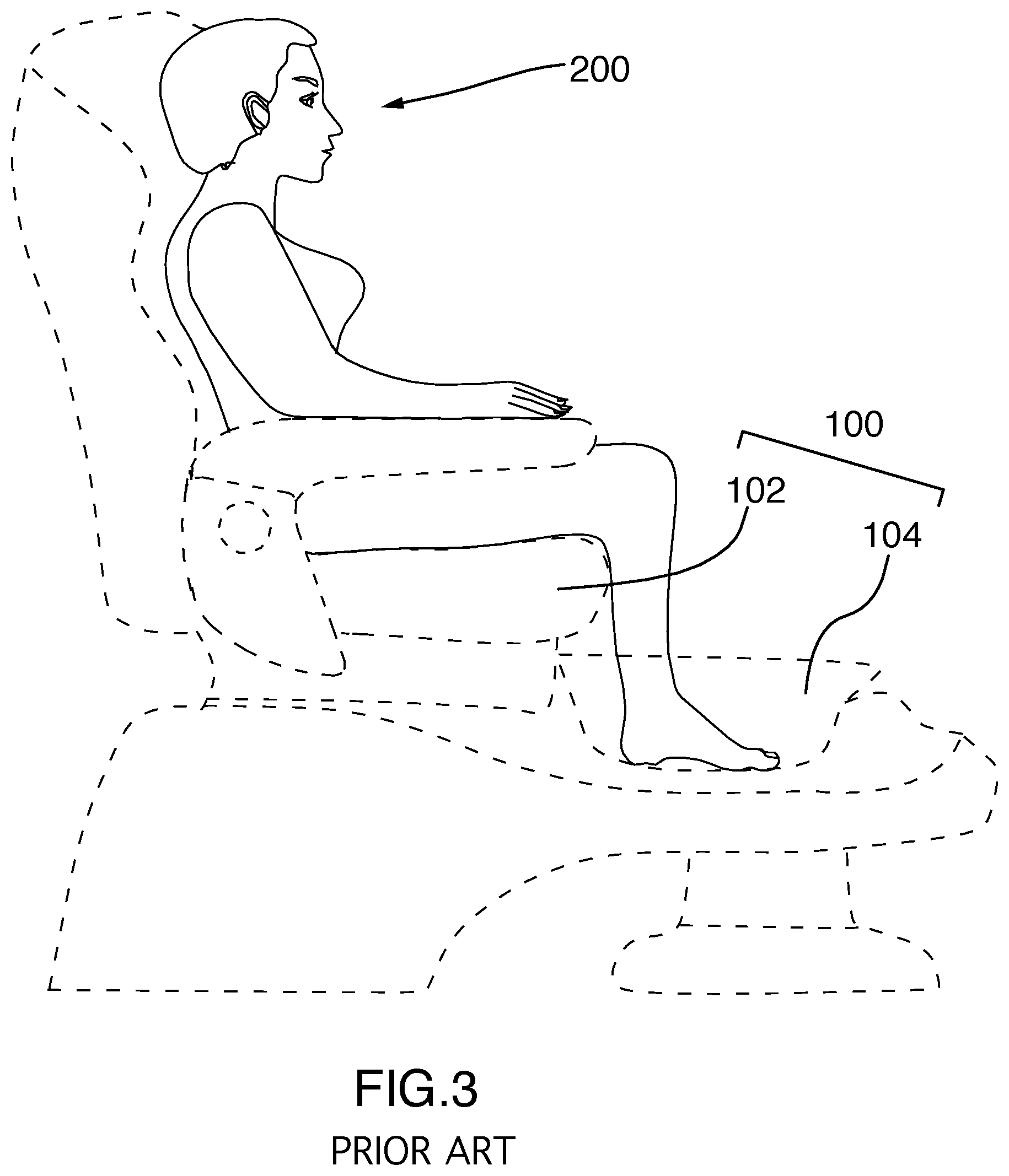 Patent US12137849 Figure 3 – Multi position foot rest