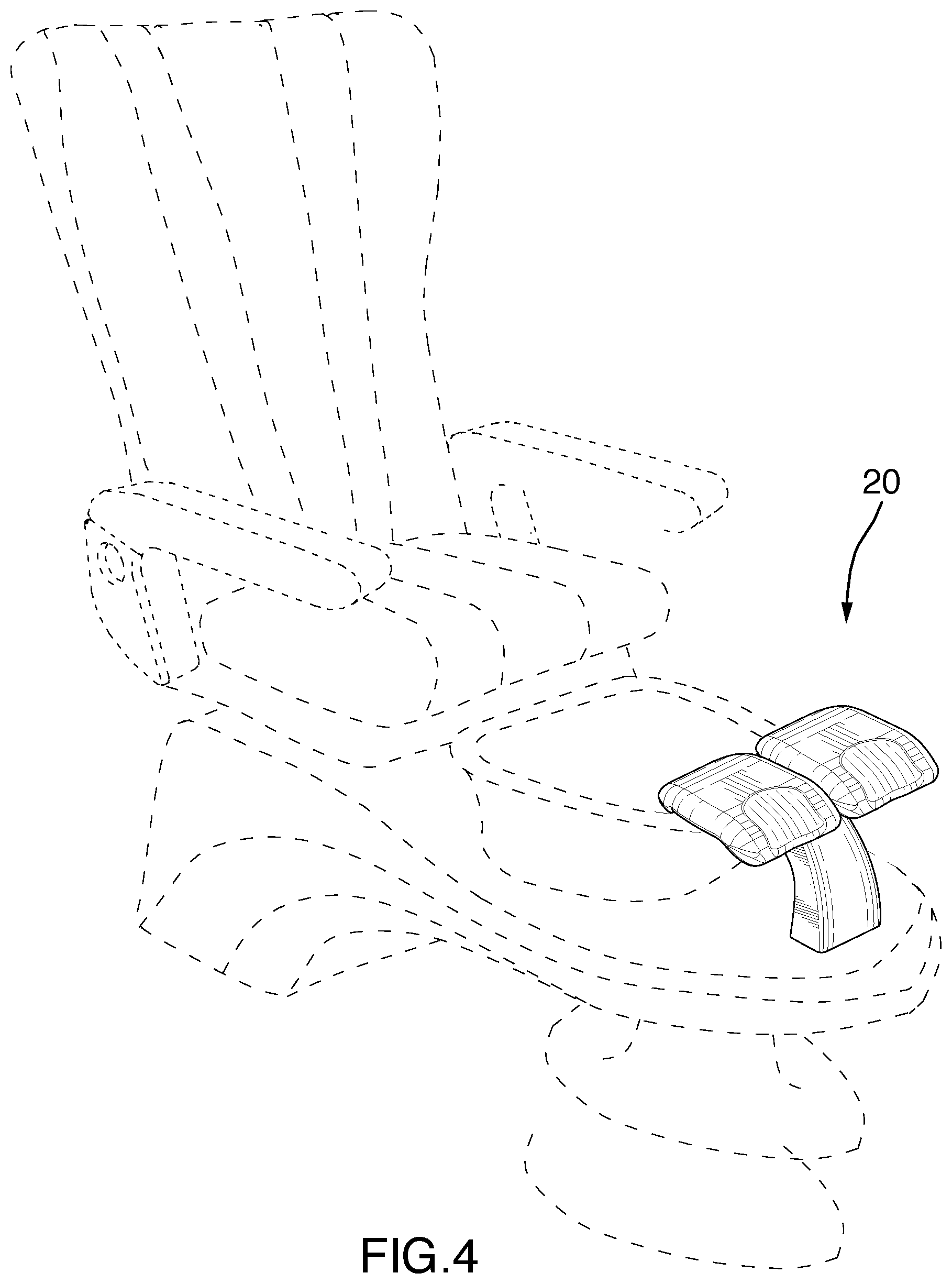 Patent US12137849 Figure 4 – Multi position foot rest