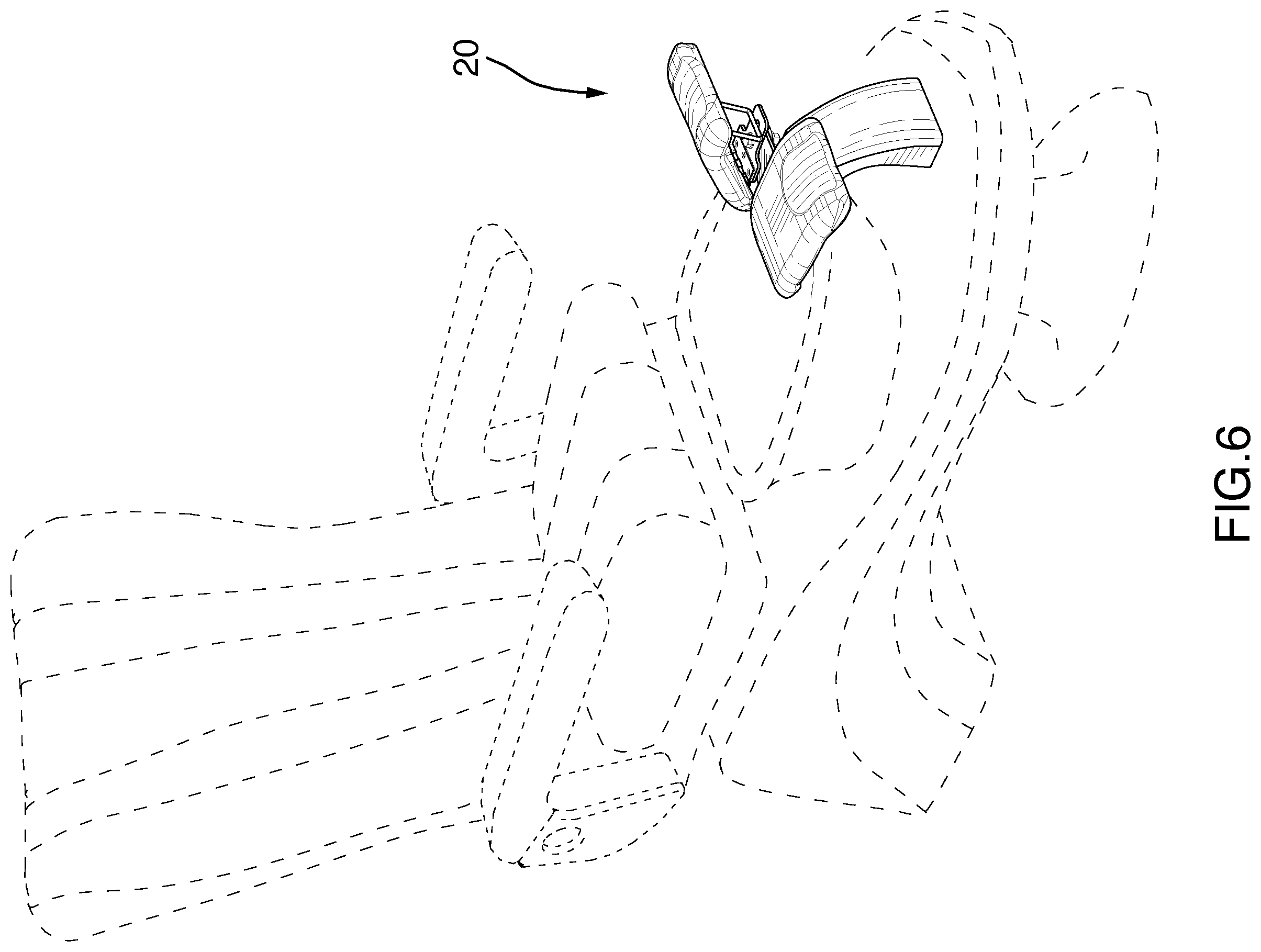 Patent US12137849 Figure 6 – Multi position foot rest