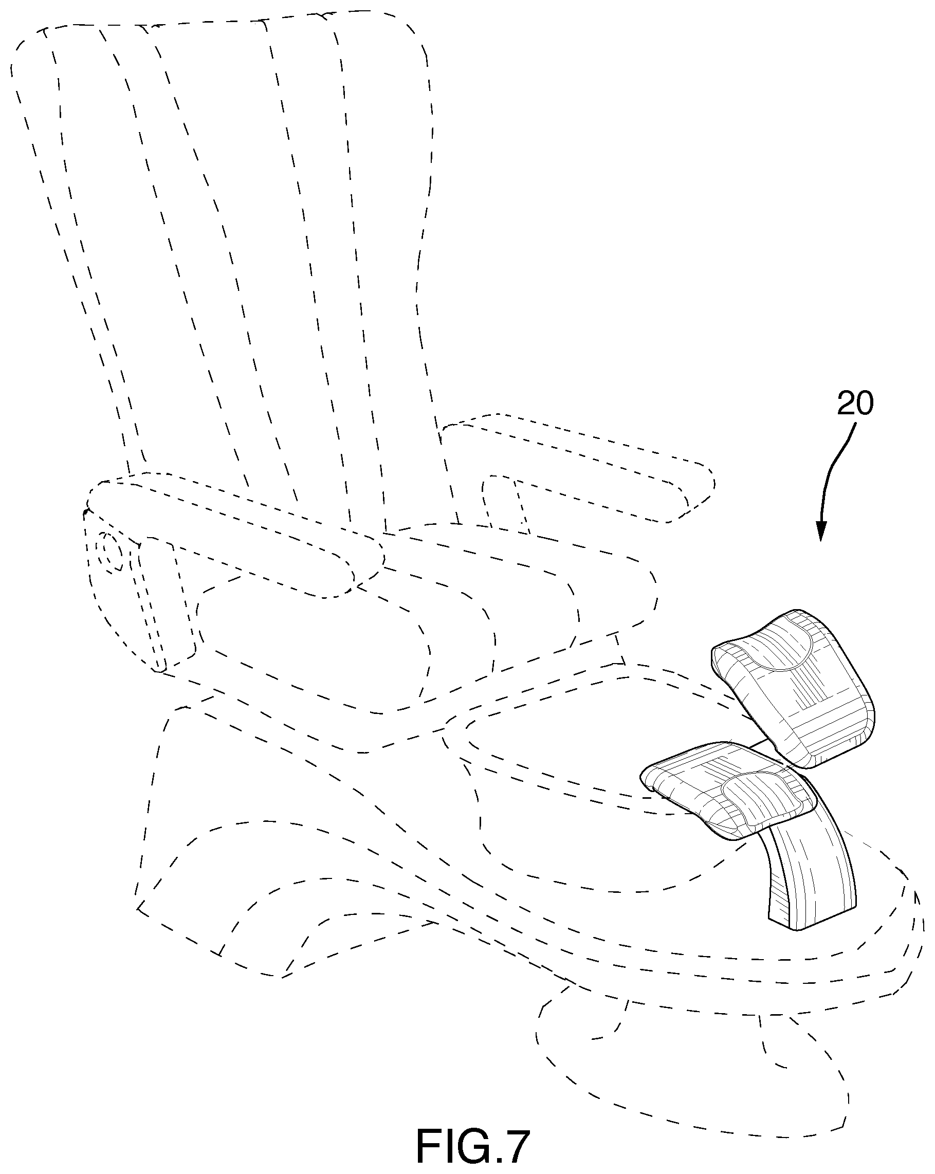Patent US12137849 Figure 7 – Multi position foot rest