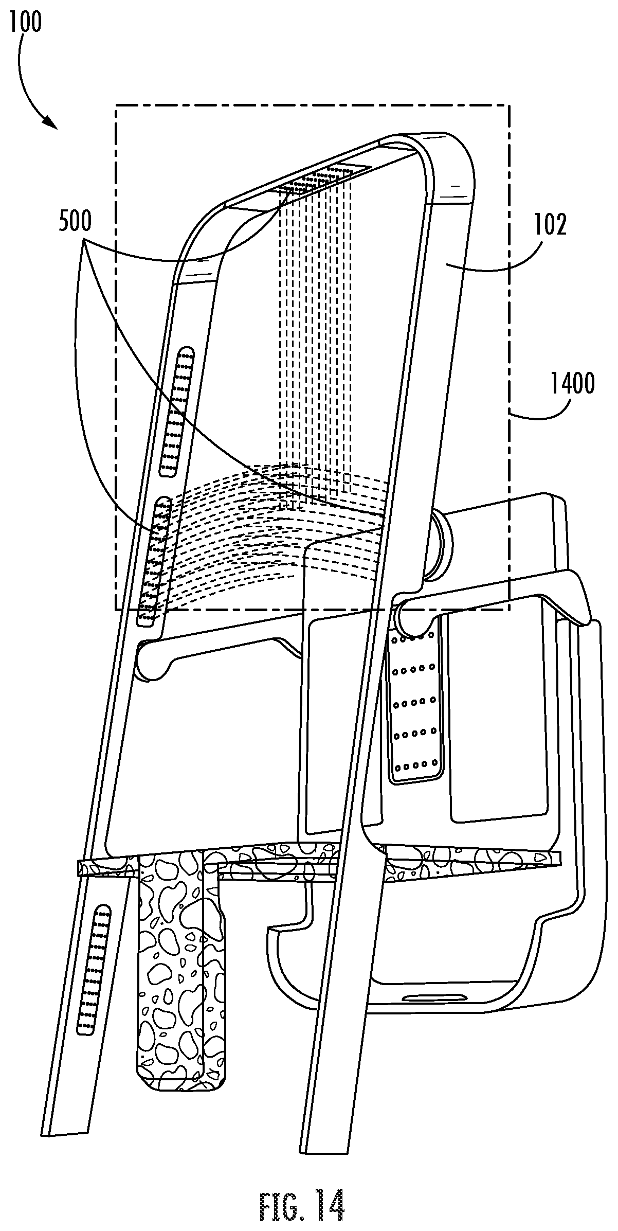 Patent US12137850 Figure 14 – Water delivery integrated shower seat