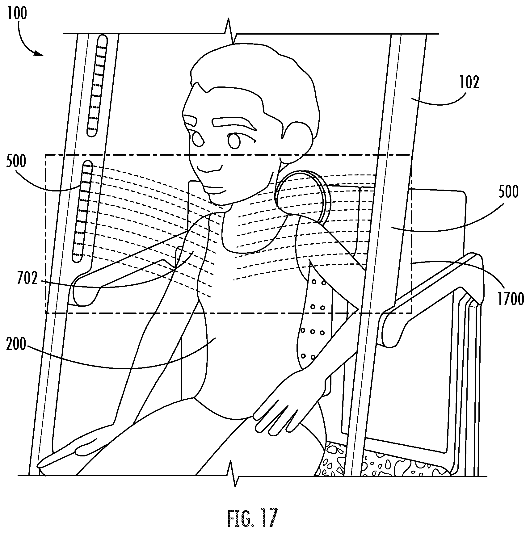 Patent US12137850 Figure 17 – Water delivery integrated shower seat