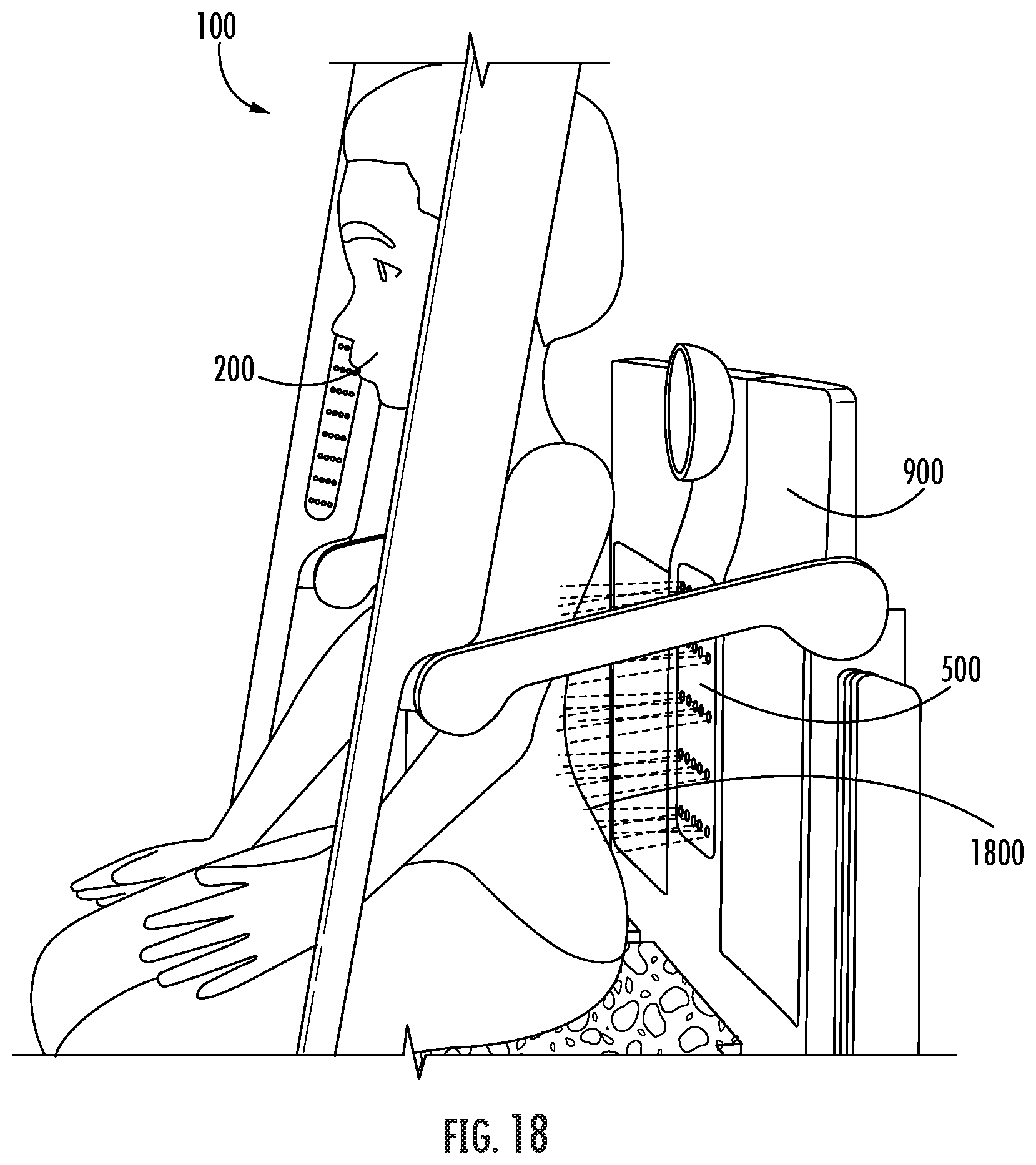 Patent US12137850 Figure 18 – Water delivery integrated shower seat