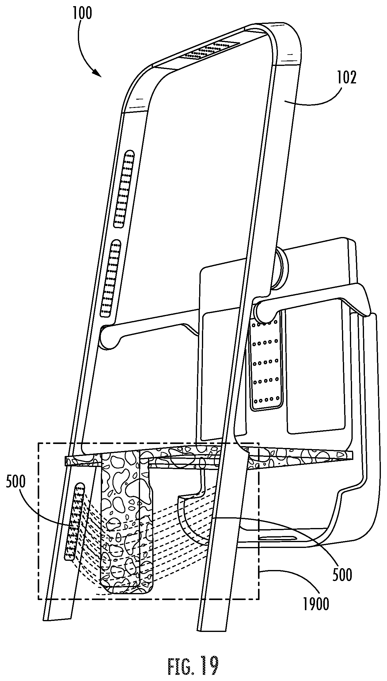 Patent US12137850 Figure 19 – Water delivery integrated shower seat