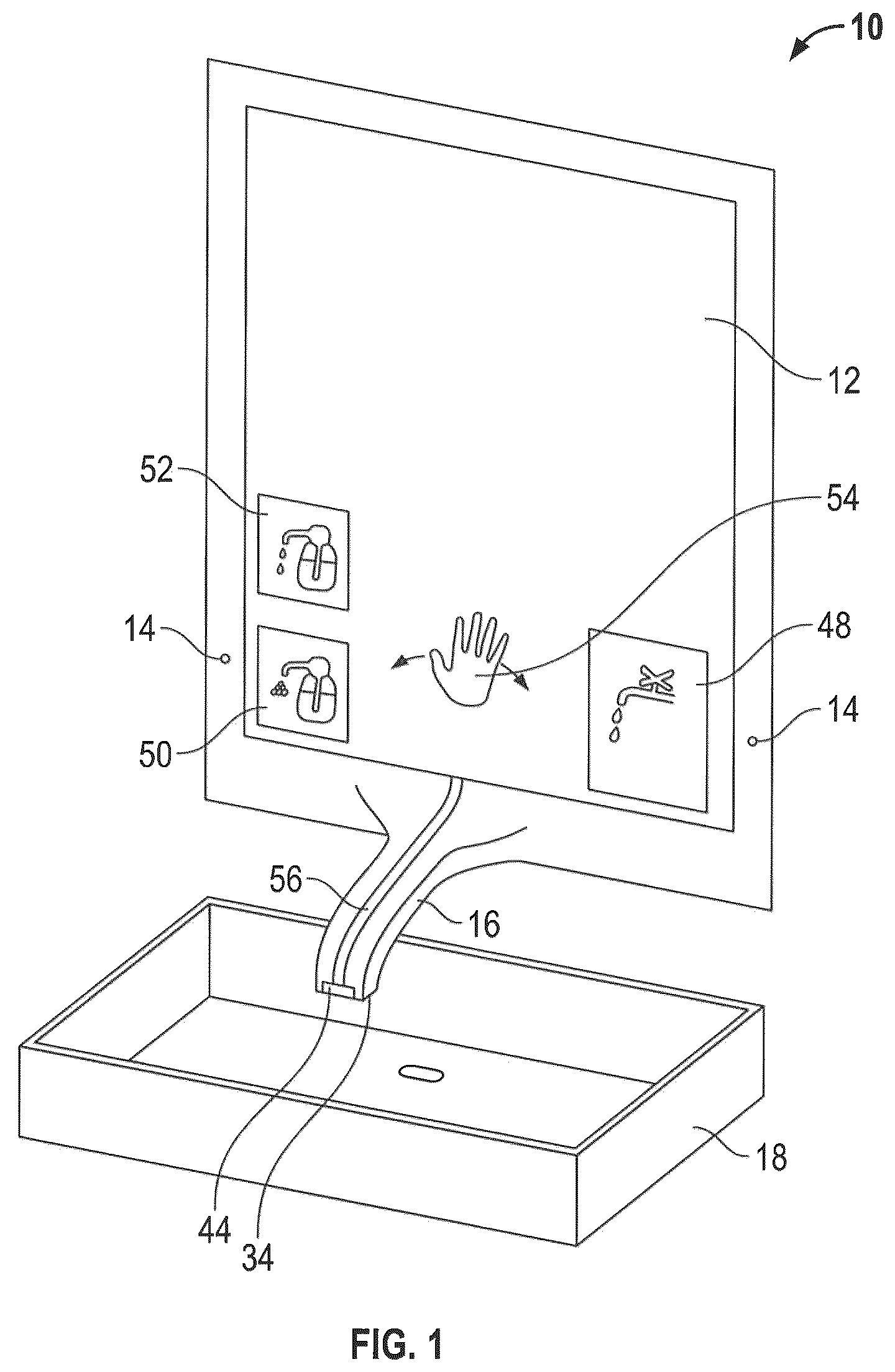 Patent US12137851 Figure 1 – Interactive display device