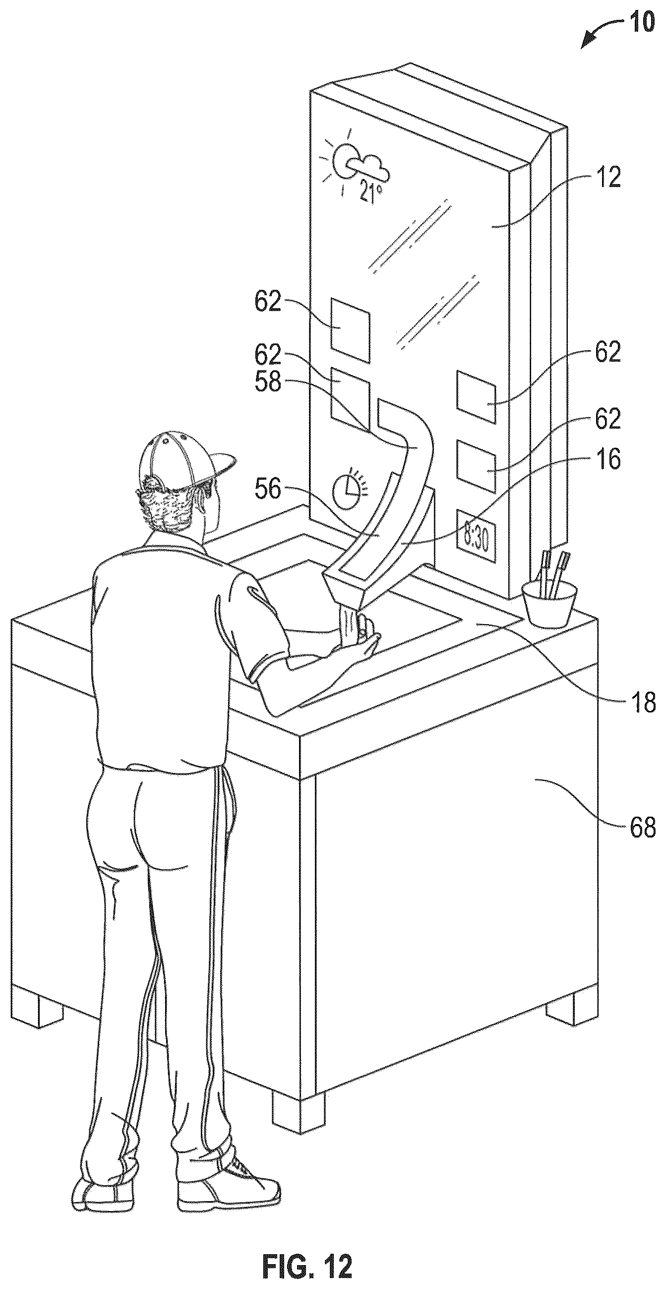 Patent US12137851 Figure 11 – Interactive display device